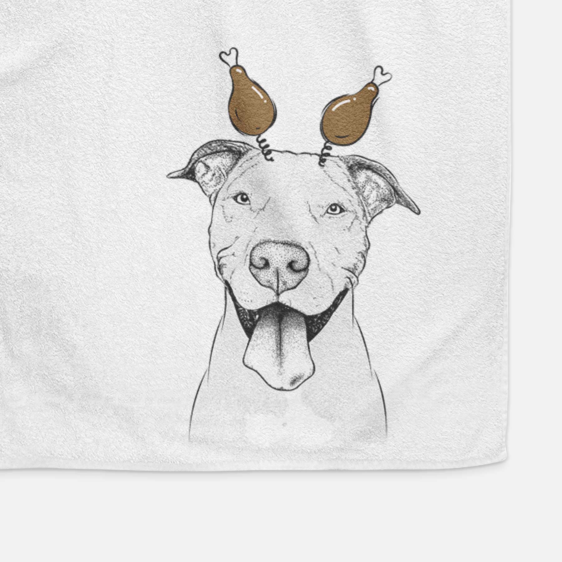 Bruce the American Staffordshire Terrier Decorative Hand Towel