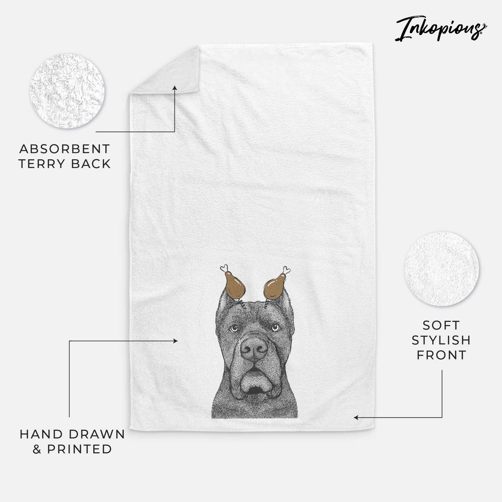 Bruno the Cane Corso Decorative Hand Towel