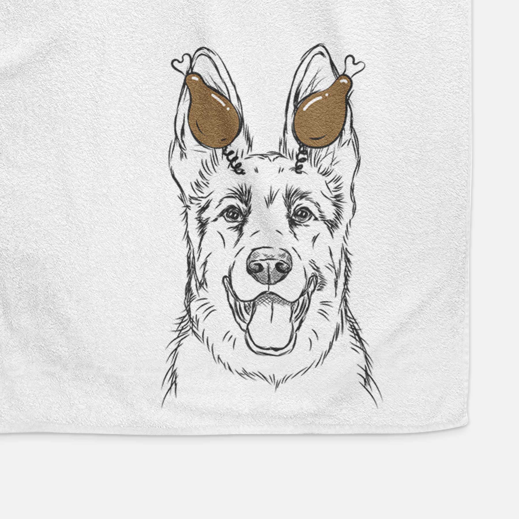 Brutus the German Shepherd Decorative Hand Towel