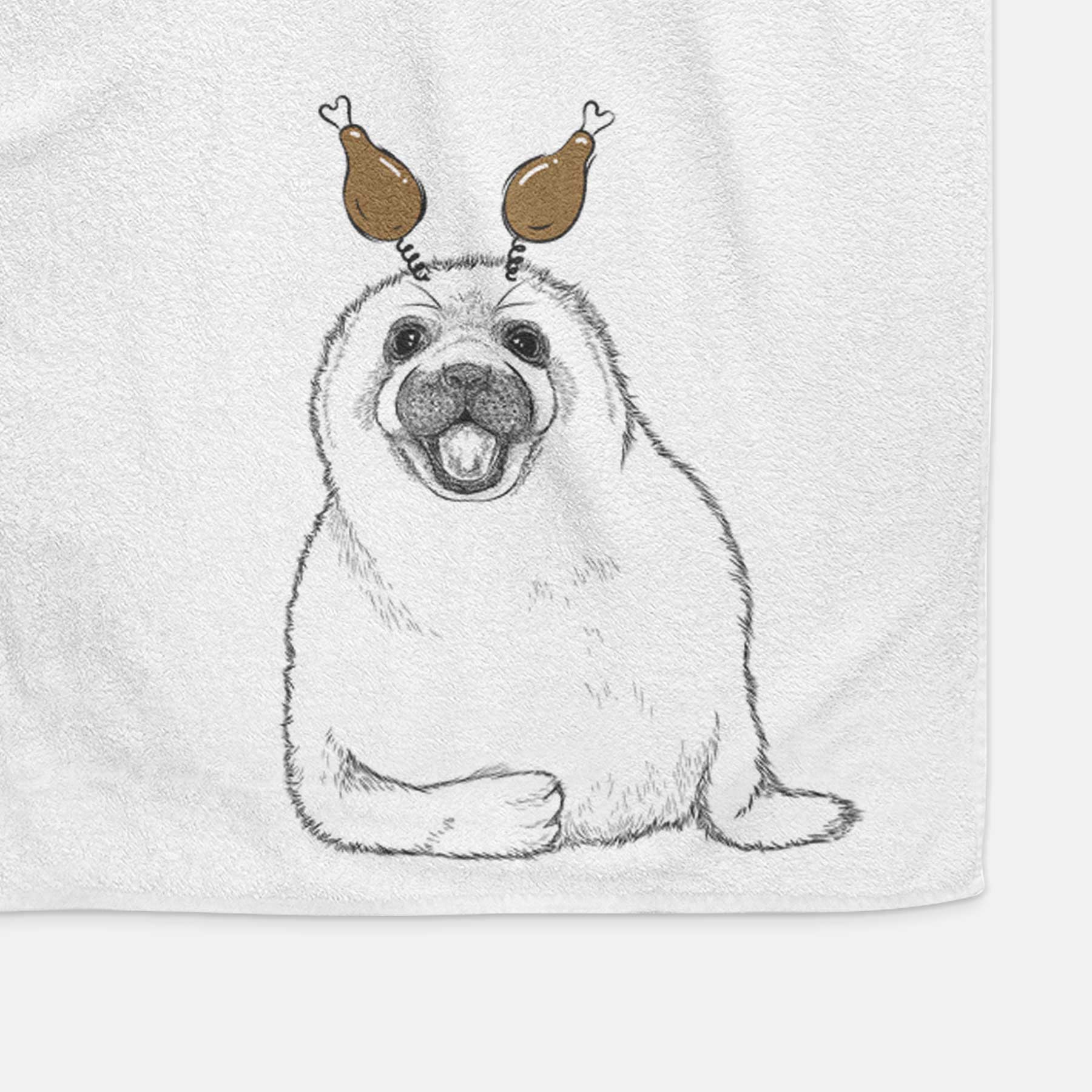 Bub the Harp Seal Decorative Hand Towel