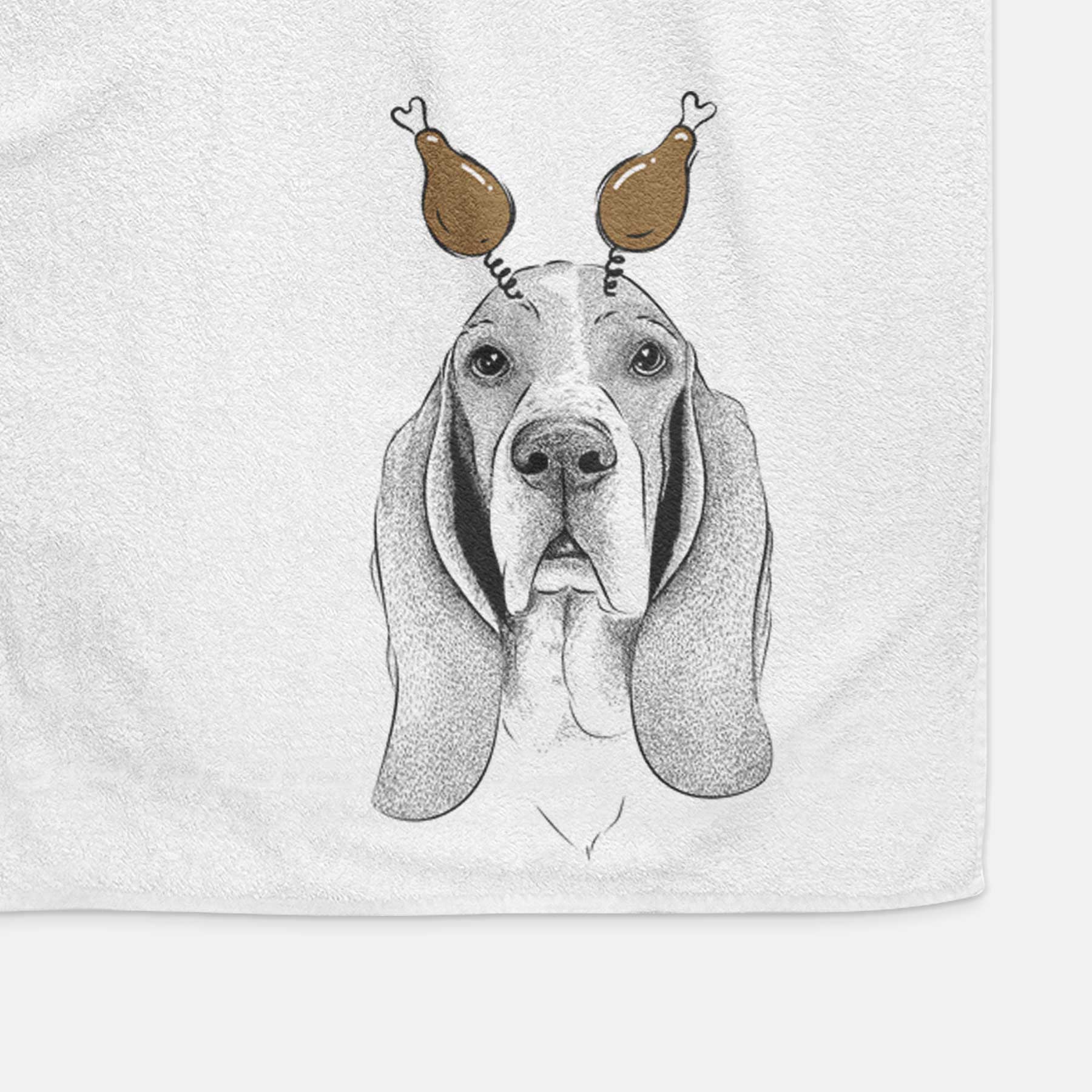 Buckley the Basset Hound Decorative Hand Towel