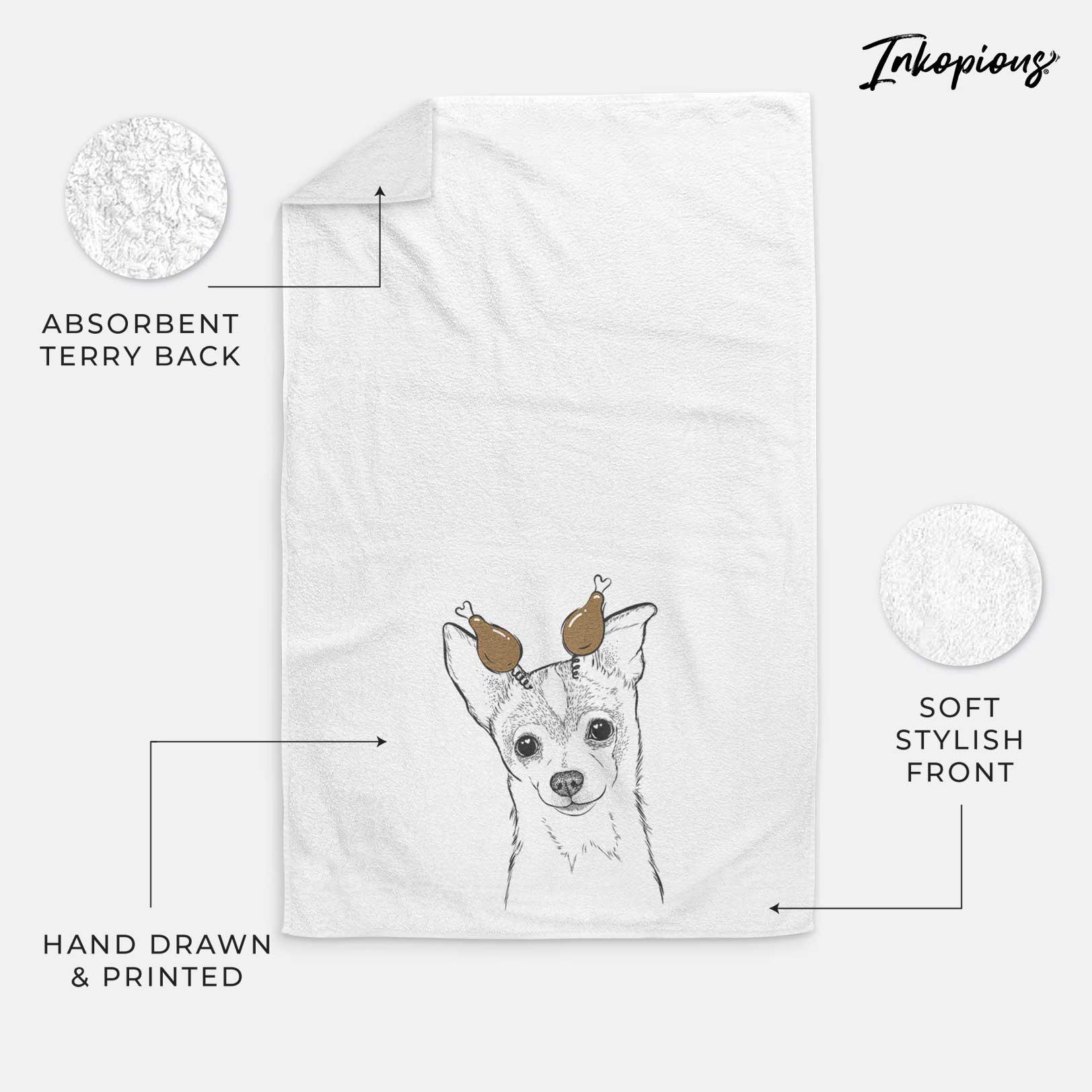 Buggy the Chihuahua Decorative Hand Towel