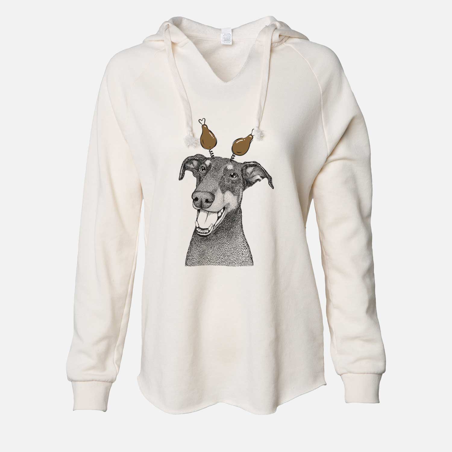 Thanksgiving Bunnie the Doberman Pinscher - Cali Wave Hooded Sweatshirt