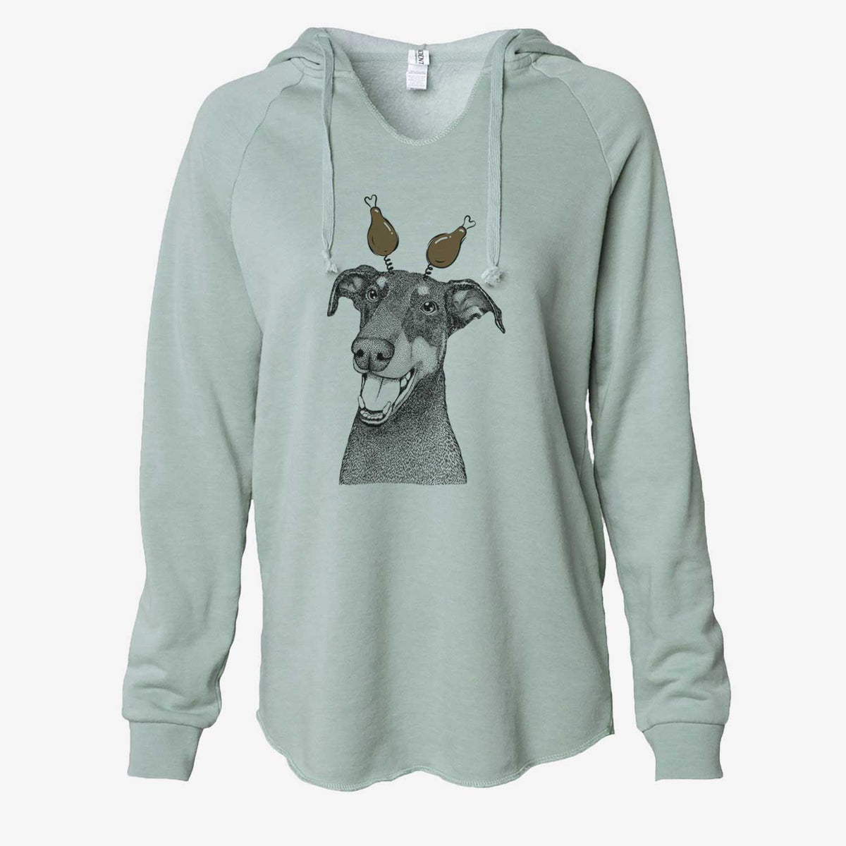 Thanksgiving Bunnie the Doberman Pinscher - Cali Wave Hooded Sweatshirt