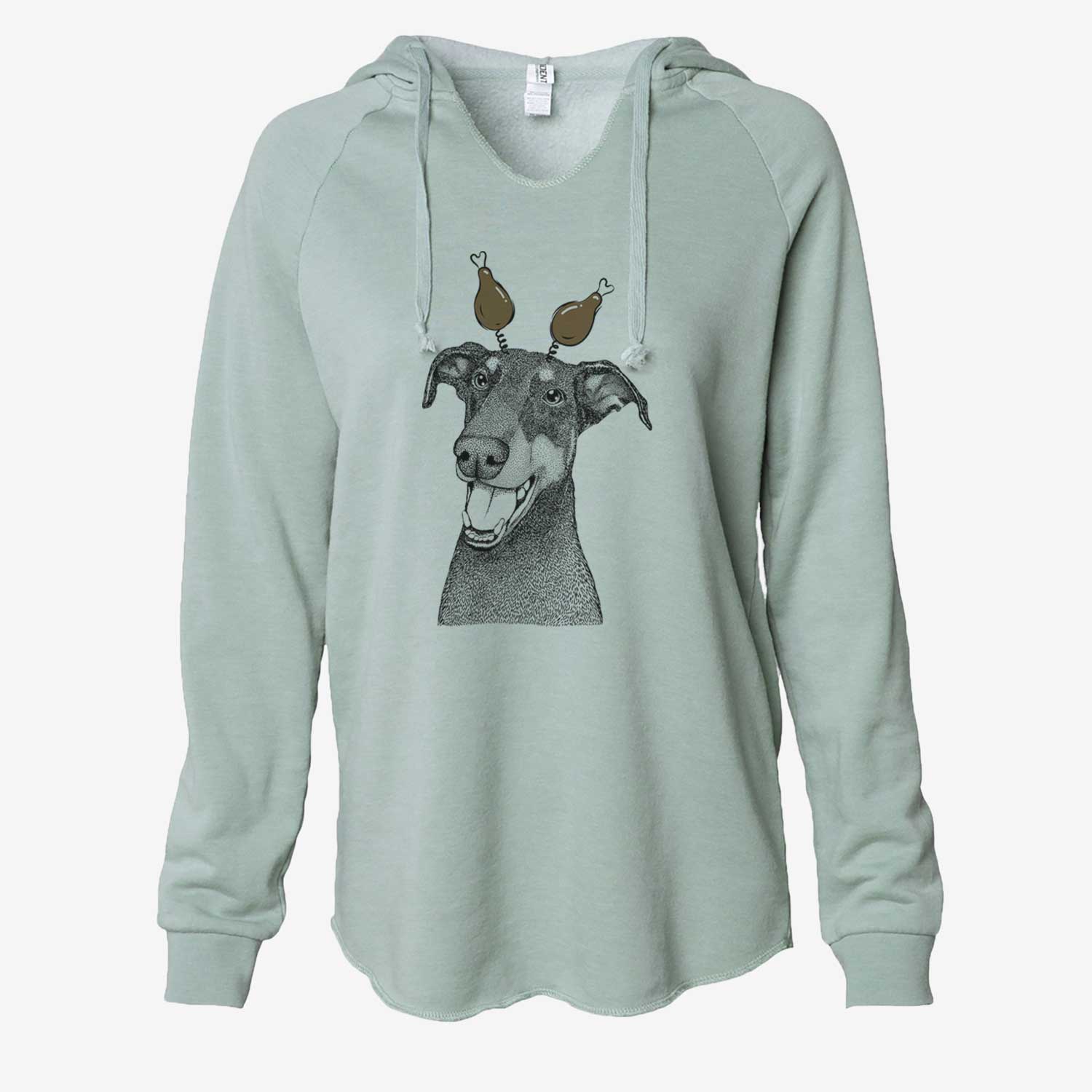 Thanksgiving Bunnie the Doberman Pinscher - Cali Wave Hooded Sweatshirt