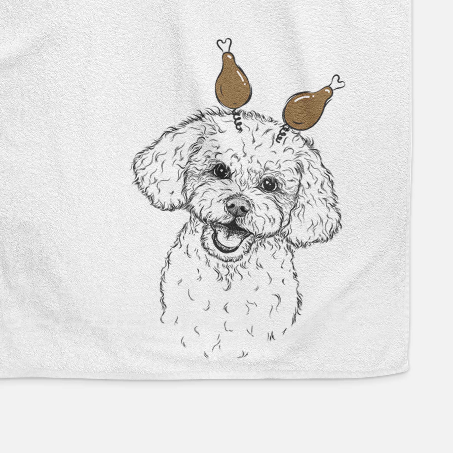 Caesar the Bichon Frise Decorative Hand Towel