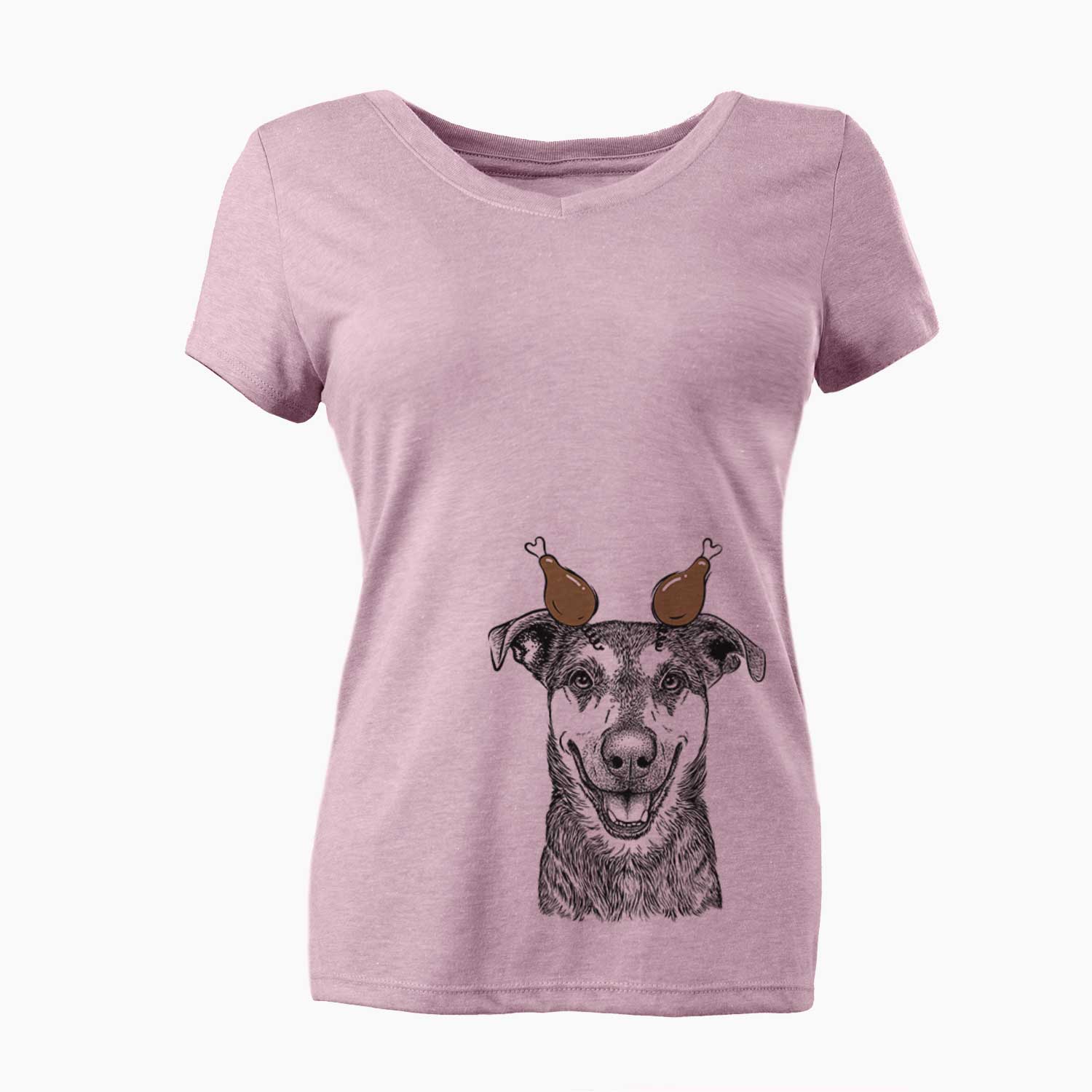 Thanksgiving Case the Mixed Breed - Women's V-neck Shirt