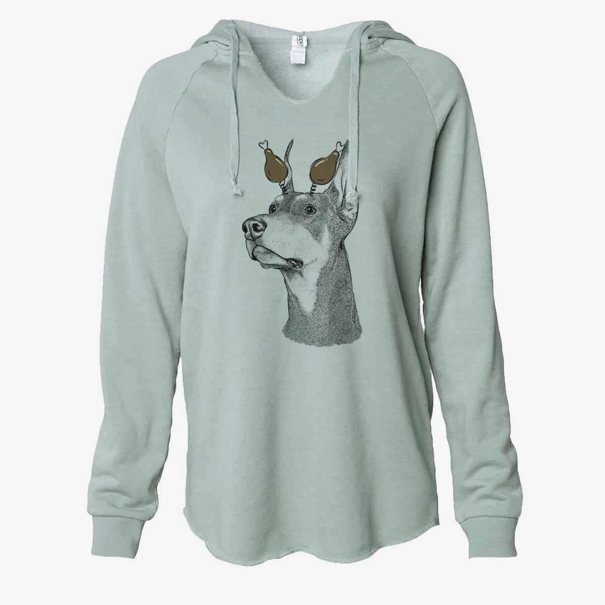 Thanksgiving Cenza the Doberman Pinscher - Cali Wave Hooded Sweatshirt