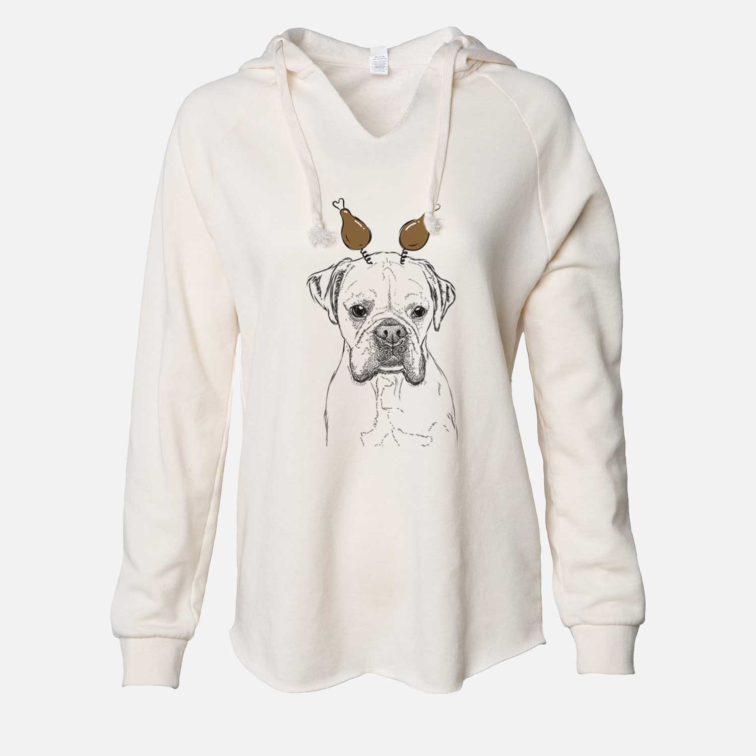 Thanksgiving Champion Bentley the Boxer - Cali Wave Hooded Sweatshirt