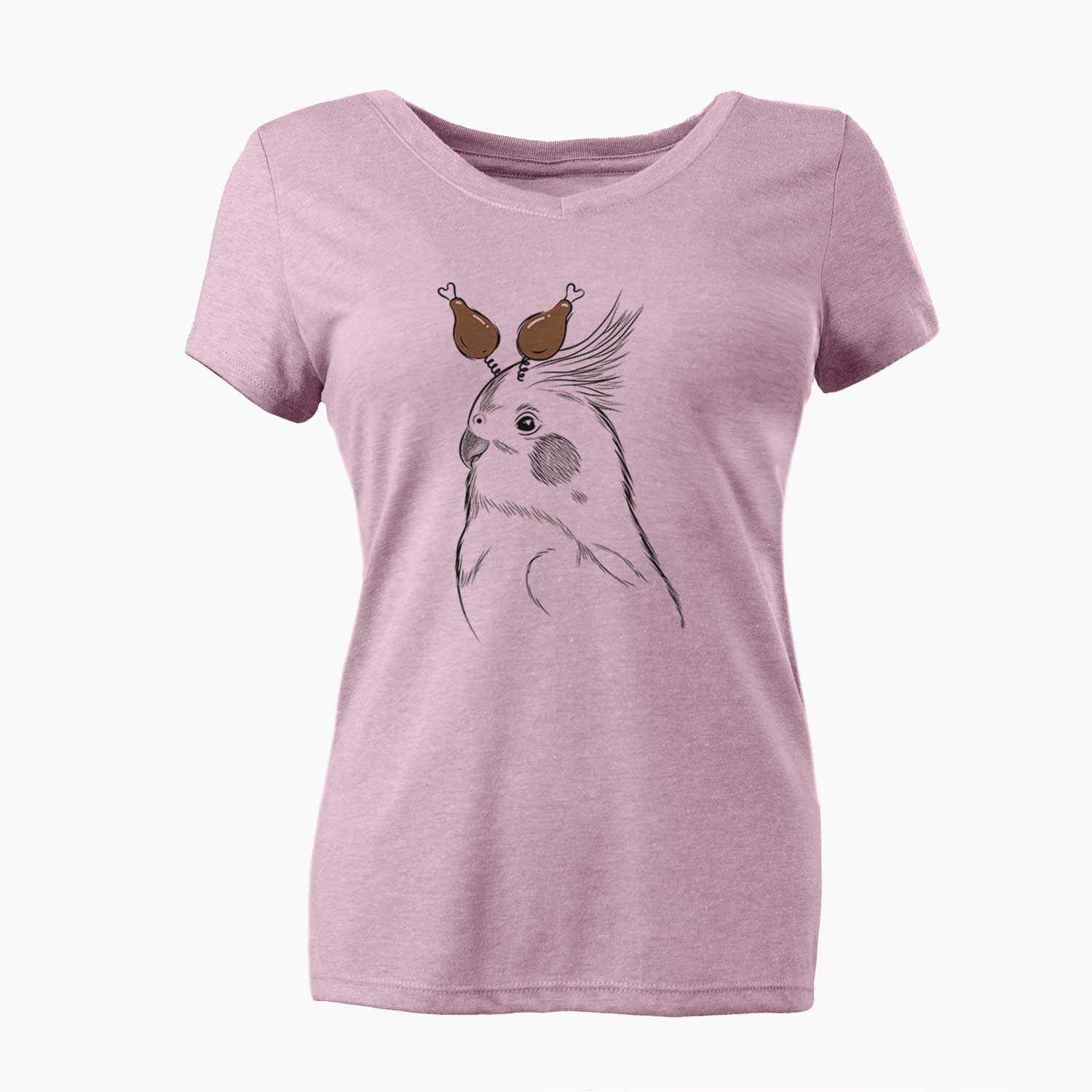 Thanksgiving Charlie the Cockatiel - Women's V-neck Shirt