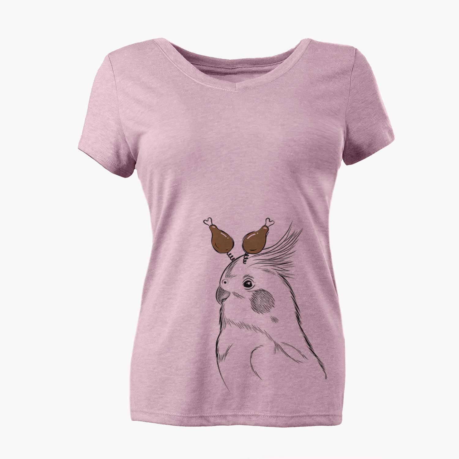 Thanksgiving Charlie the Cockatiel - Women's V-neck Shirt