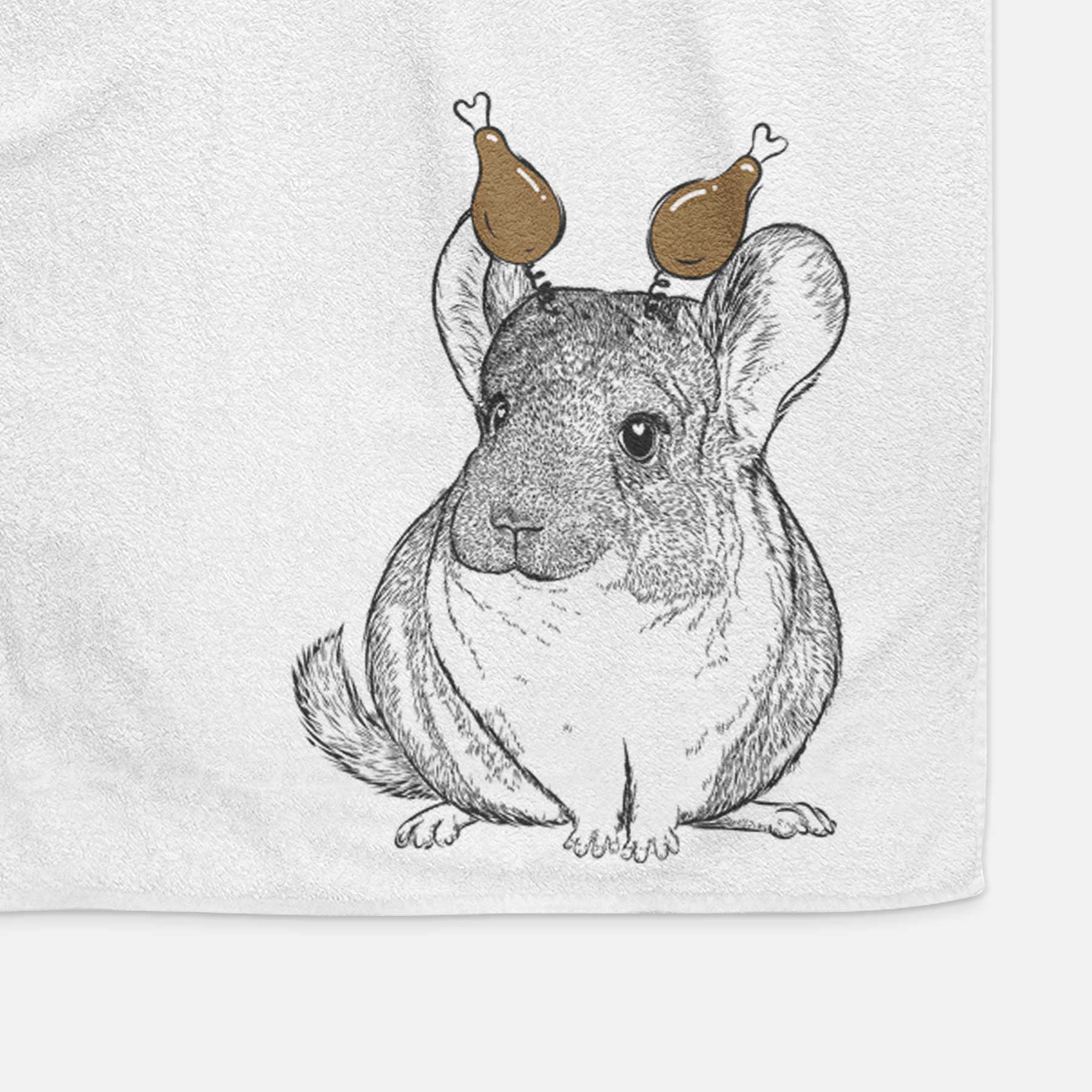 Cheddar the Chinchilla Decorative Hand Towel