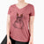 Thanksgiving Cheddar the Chinchilla - Women's V-neck Shirt