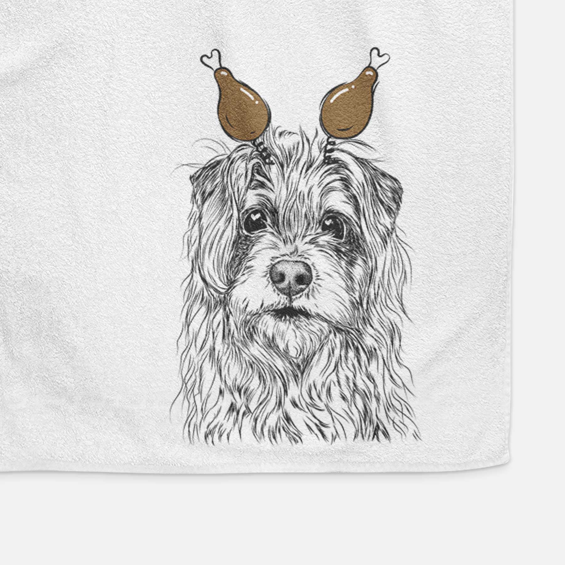 Chester the Terrier Mix Decorative Hand Towel