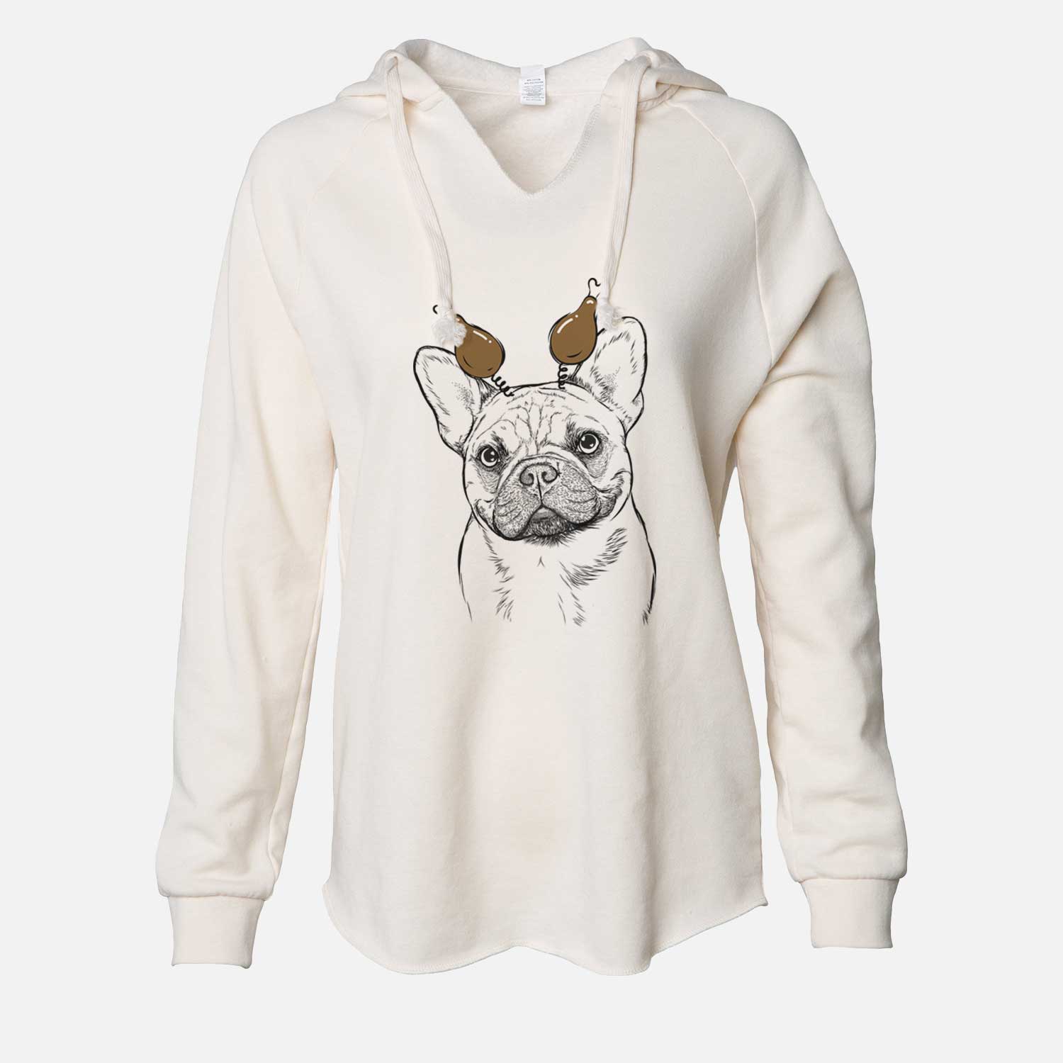 Thanksgiving Chew Chew the French Bulldog - Cali Wave Hooded Sweatshirt