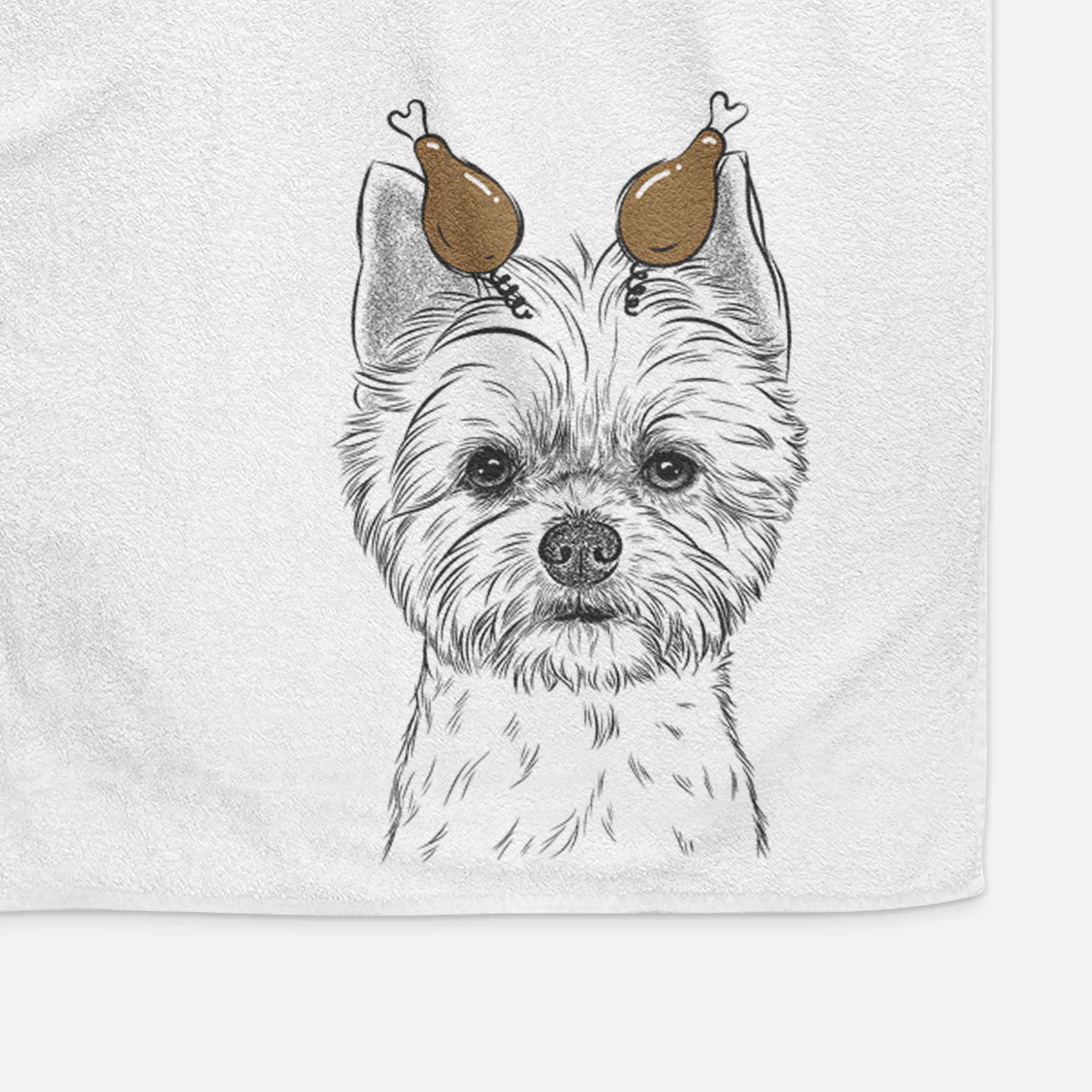 Chewy the Yorkshire Terrier Decorative Hand Towel