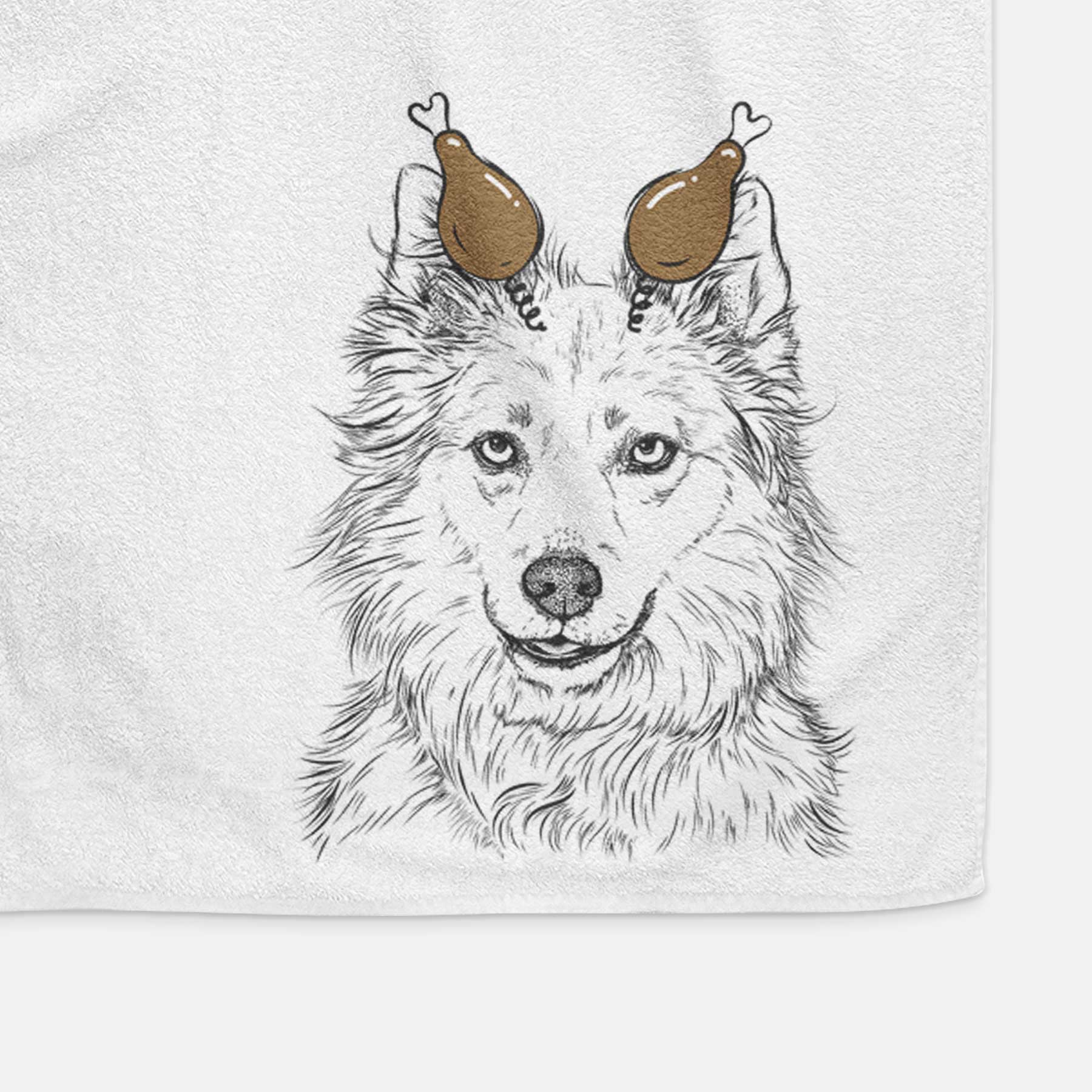 Chia the Samoyed Husky Mix Decorative Hand Towel