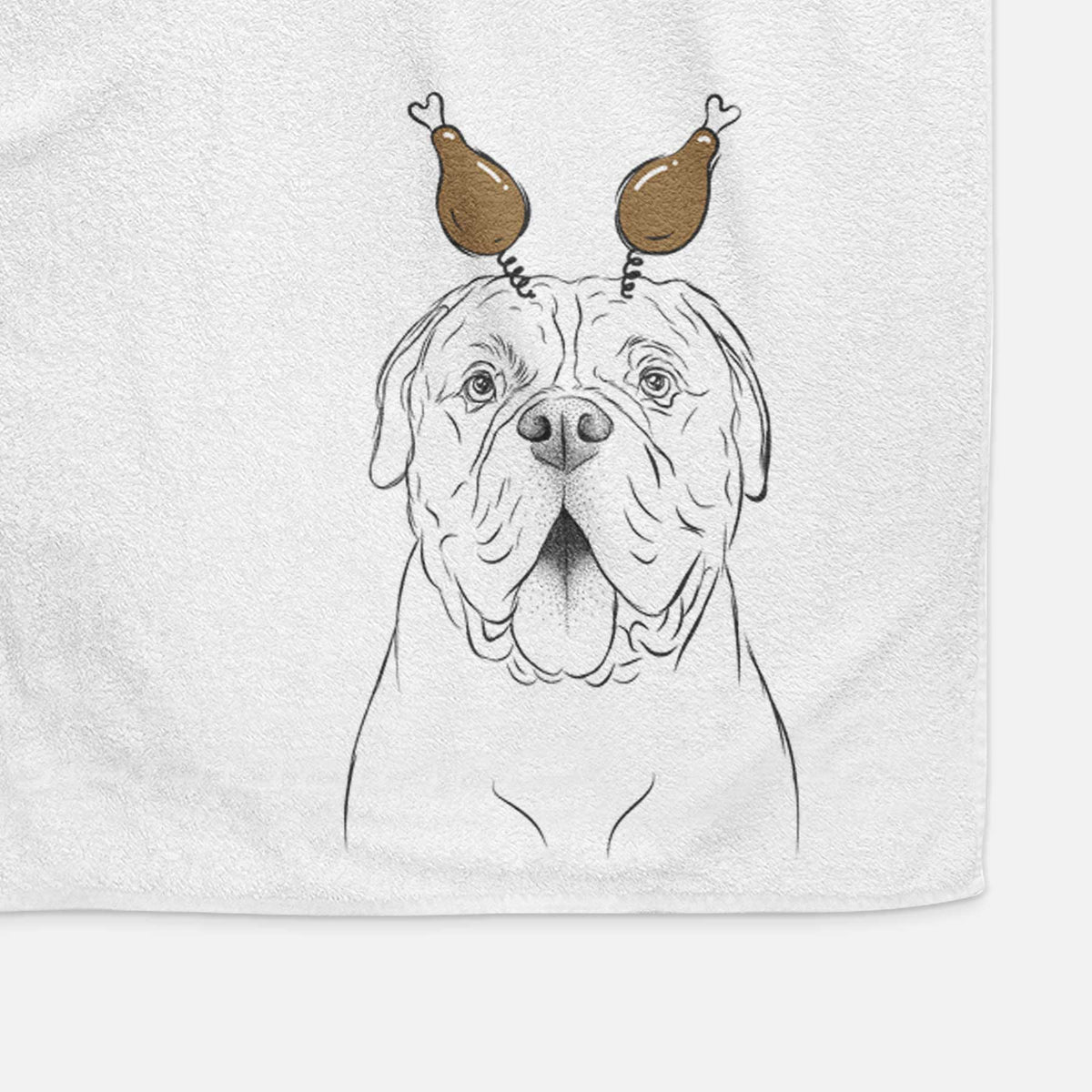 Chief the Boxer Bulldog Mix Decorative Hand Towel