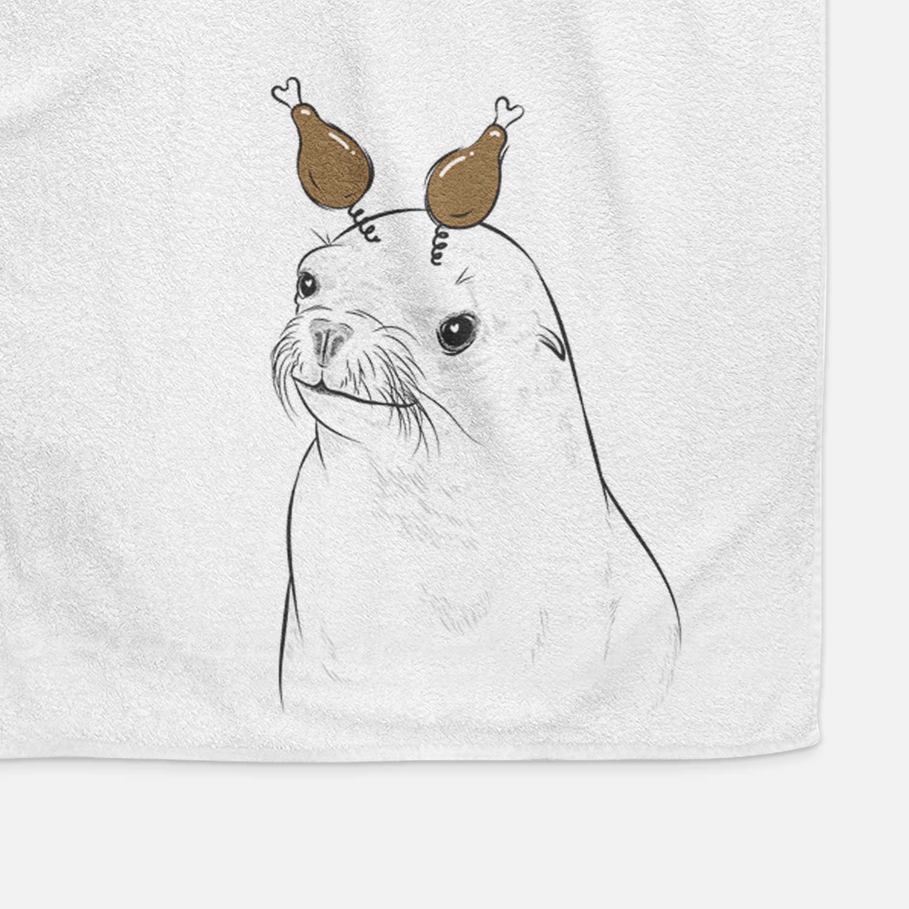 Chip the California Sea Lion Decorative Hand Towel