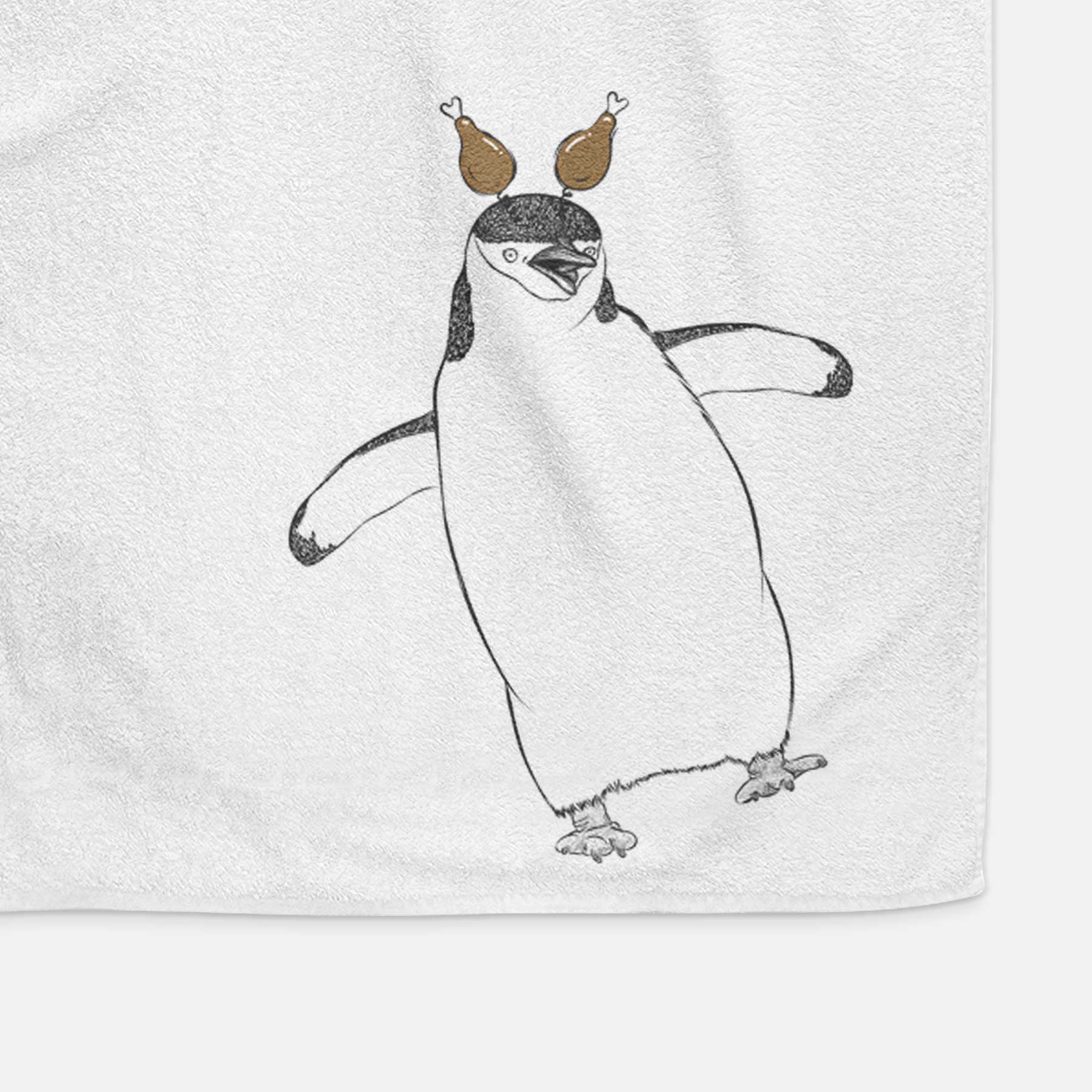 Chive the Chinstrap Penguin Decorative Hand Towel