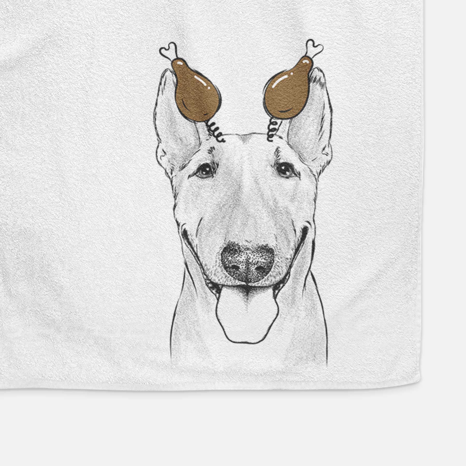 Chloe the Bull Terrier Decorative Hand Towel