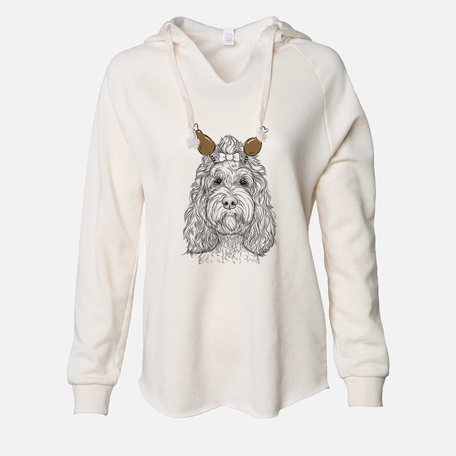 Thanksgiving Chloe the Cockapoo - Cali Wave Hooded Sweatshirt