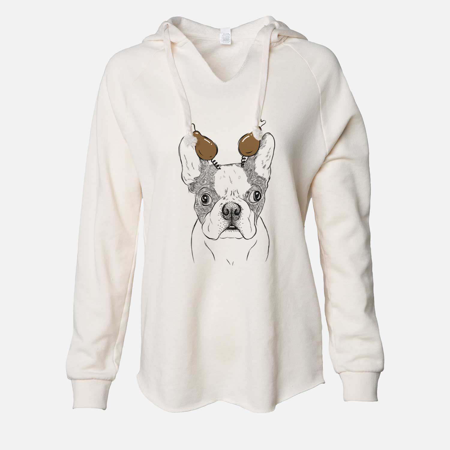 Thanksgiving Chocolate Chip the Boston Terrier - Cali Wave Hooded Sweatshirt