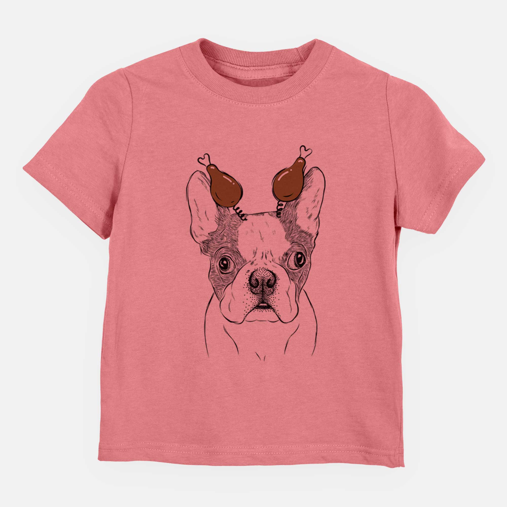 Thanksgiving Chocolate Chip the Boston Terrier - Kids/Youth/Toddler Shirt