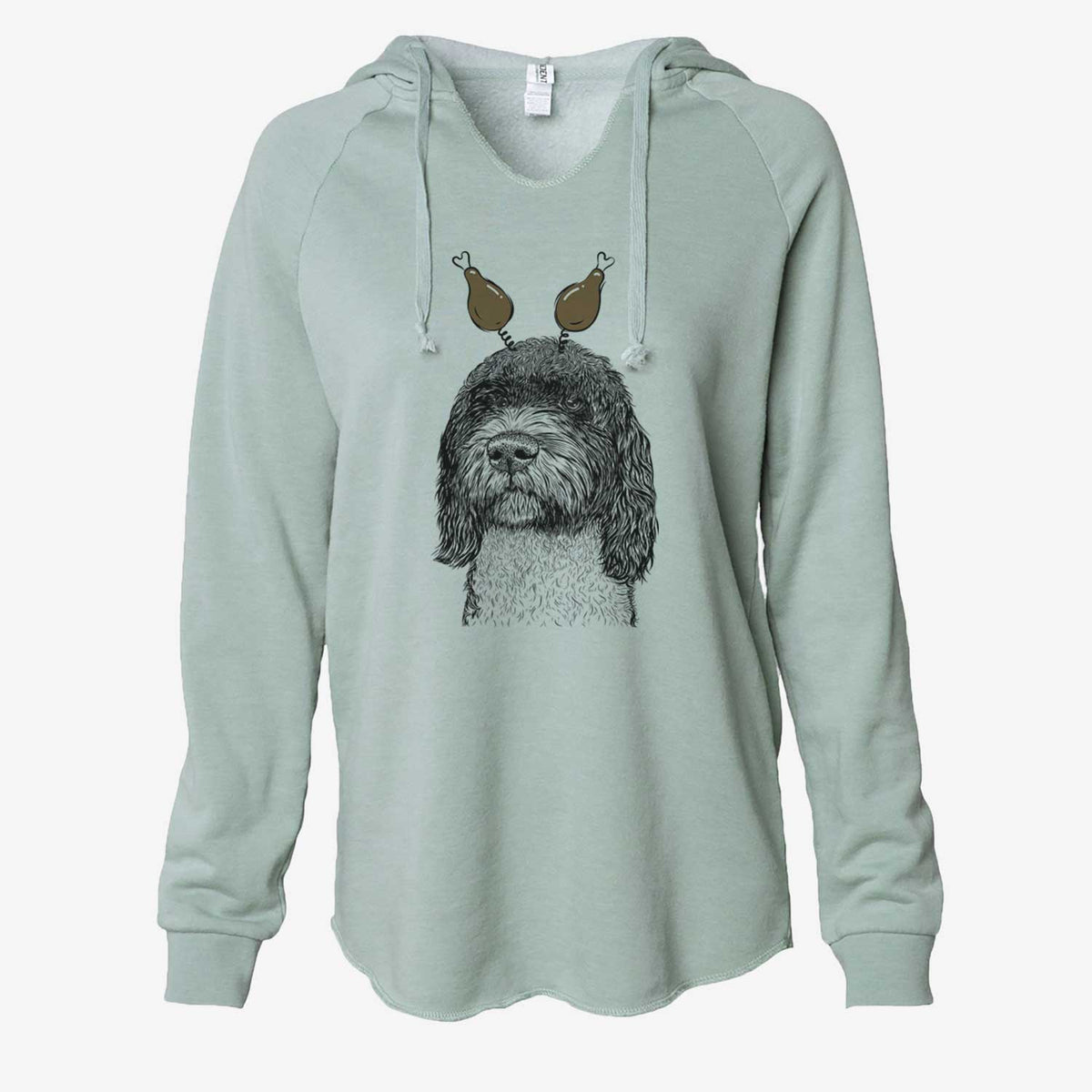 Thanksgiving Chris the Portuguese Water Dog - Cali Wave Hooded Sweatshirt