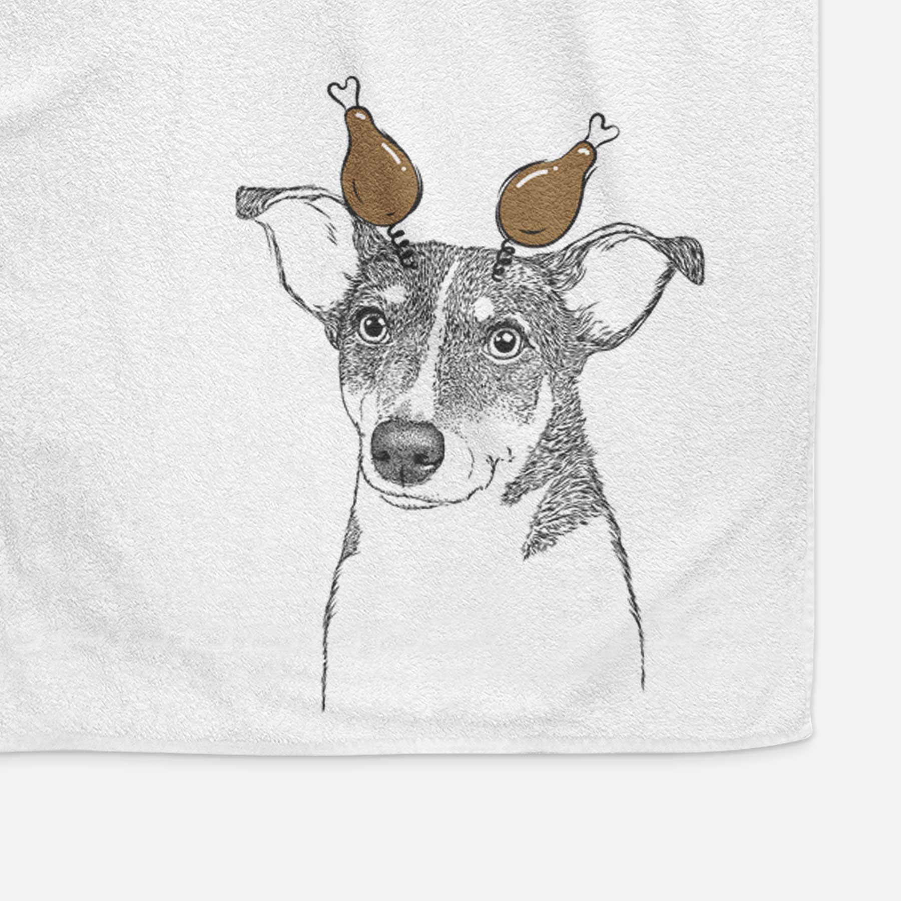 Cleo the Terrier Mix Decorative Hand Towel