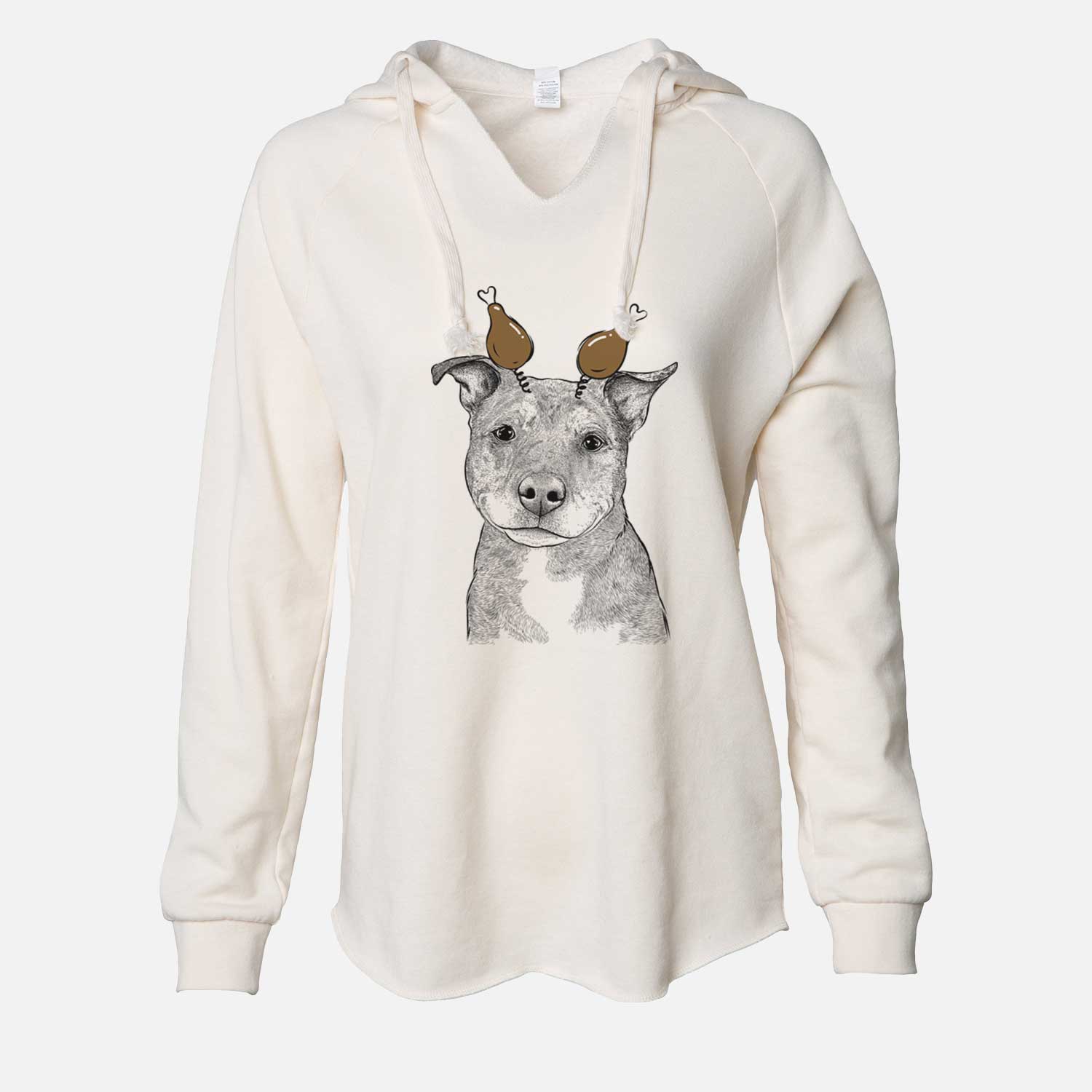 Thanksgiving Cody the Catahoula Mix - Cali Wave Hooded Sweatshirt