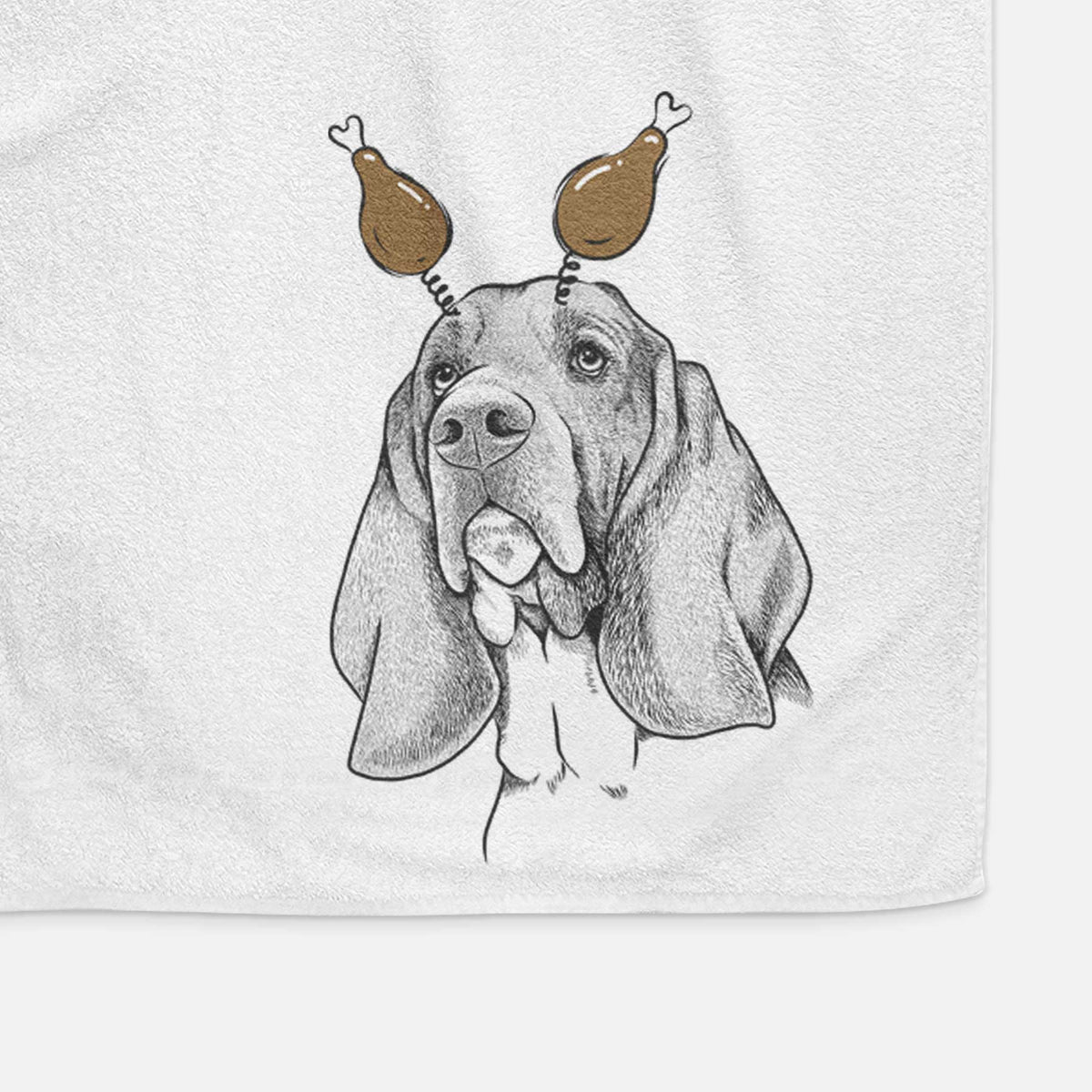 Cooper the Basset Hound Decorative Hand Towel