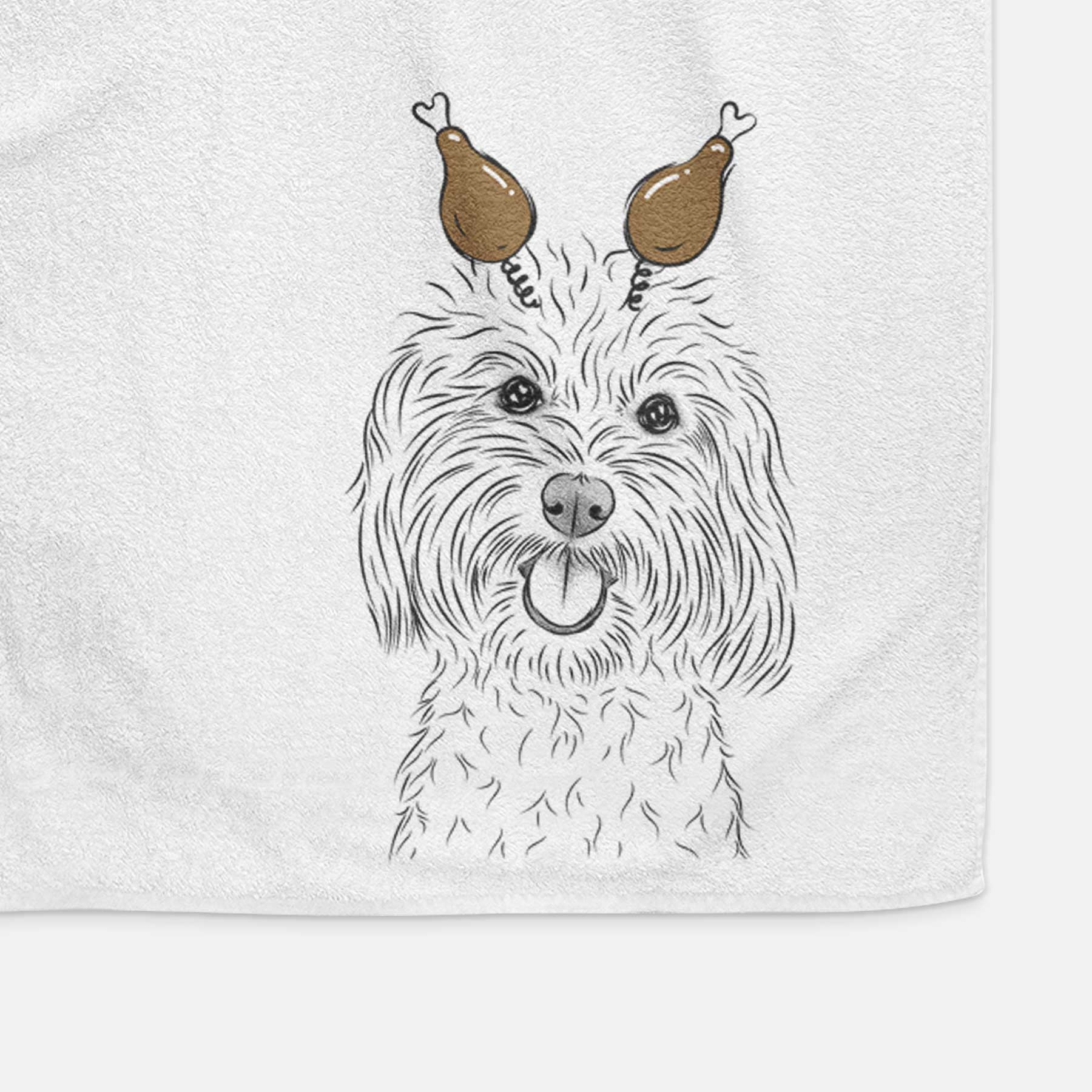 Cuddles the Coton de Tulear Decorative Hand Towel