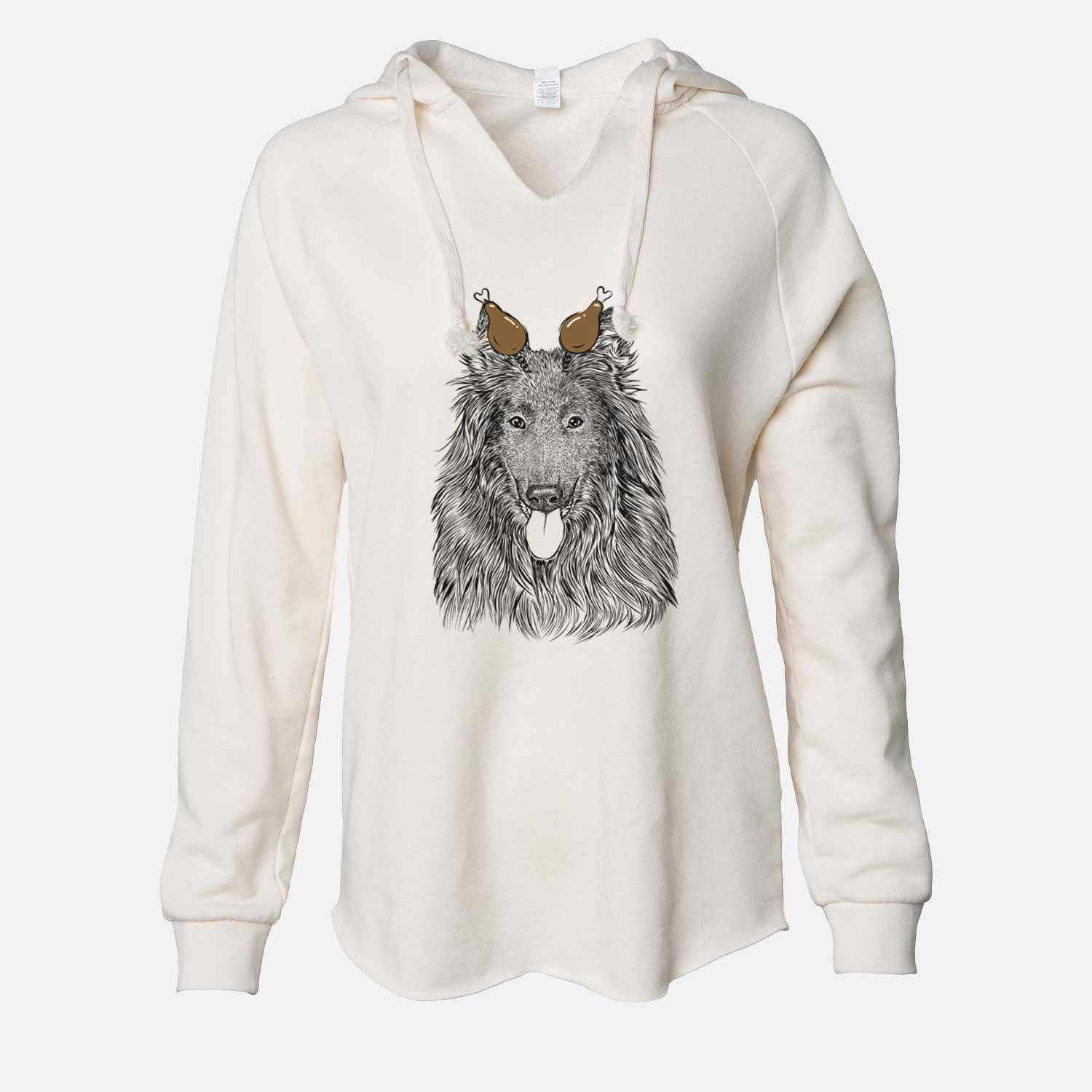 Thanksgiving Daan the Belgian Shepherd - Cali Wave Hooded Sweatshirt