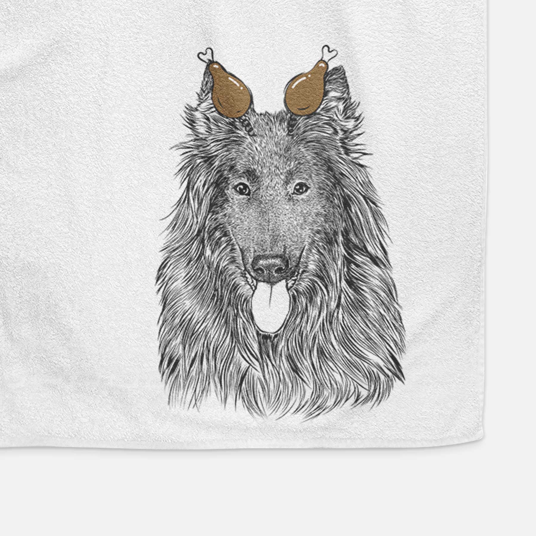 Daan the Belgian Shepherd Decorative Hand Towel