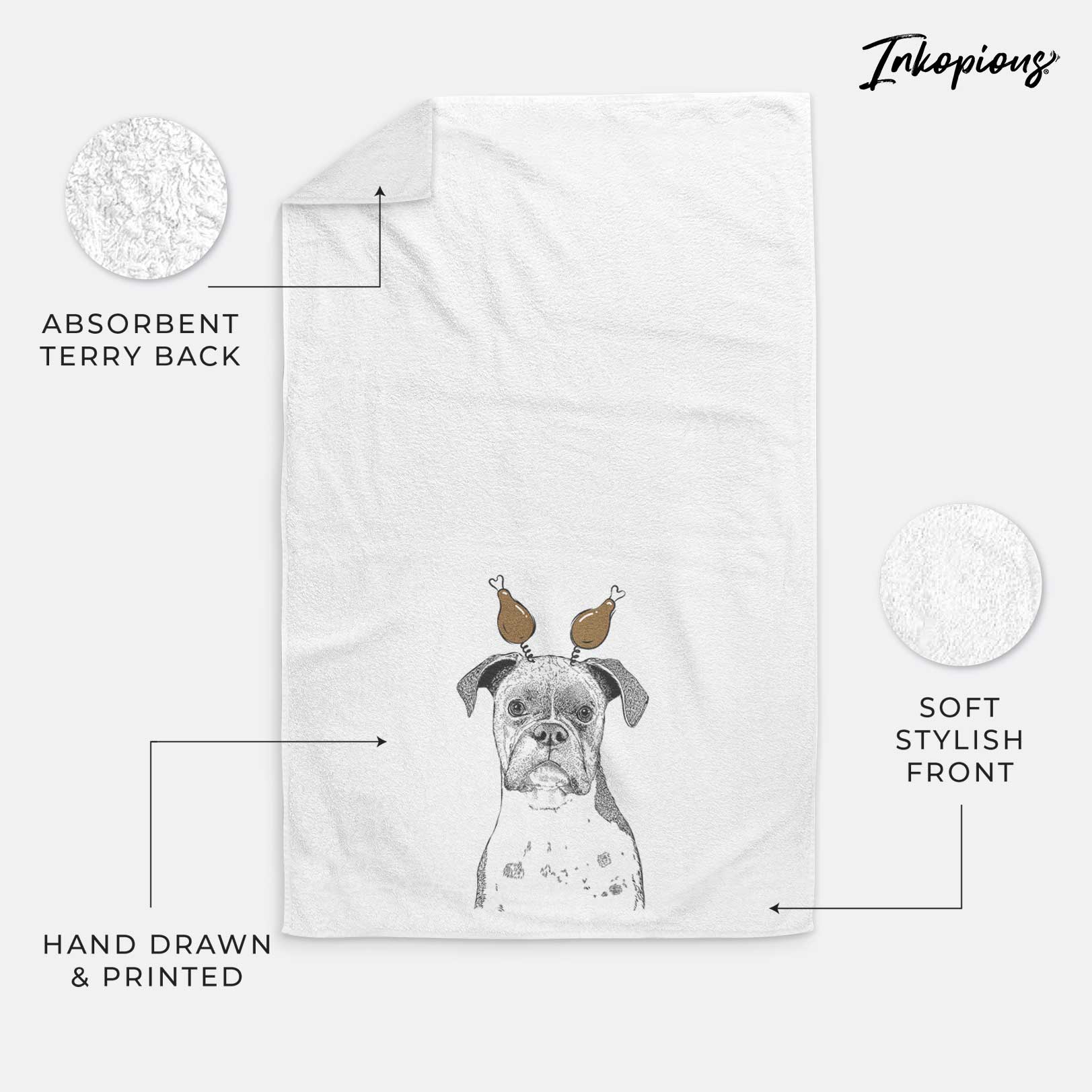 Daisy the Boxer Decorative Hand Towel