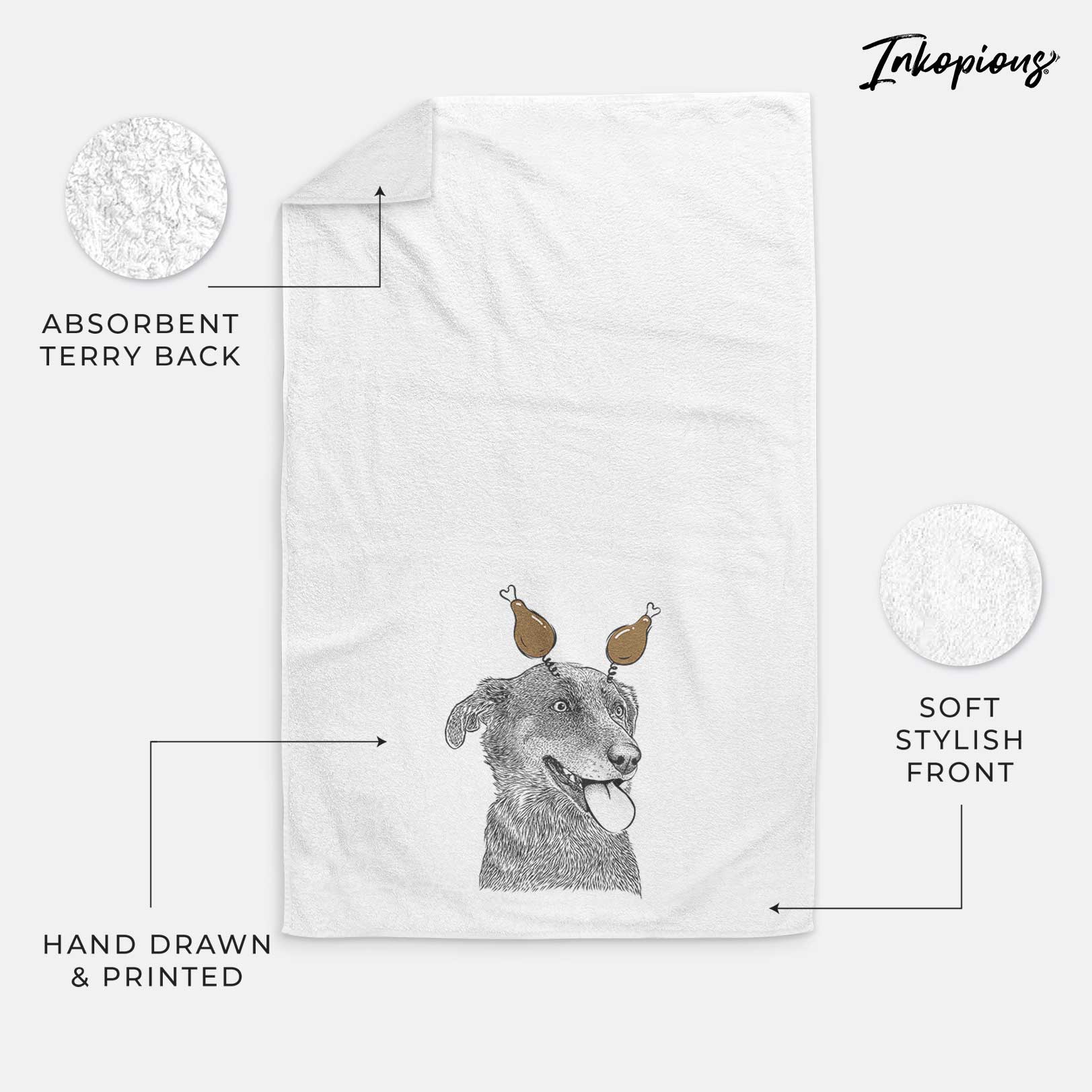 Daisy the Australian Shepherd Mix Decorative Hand Towel