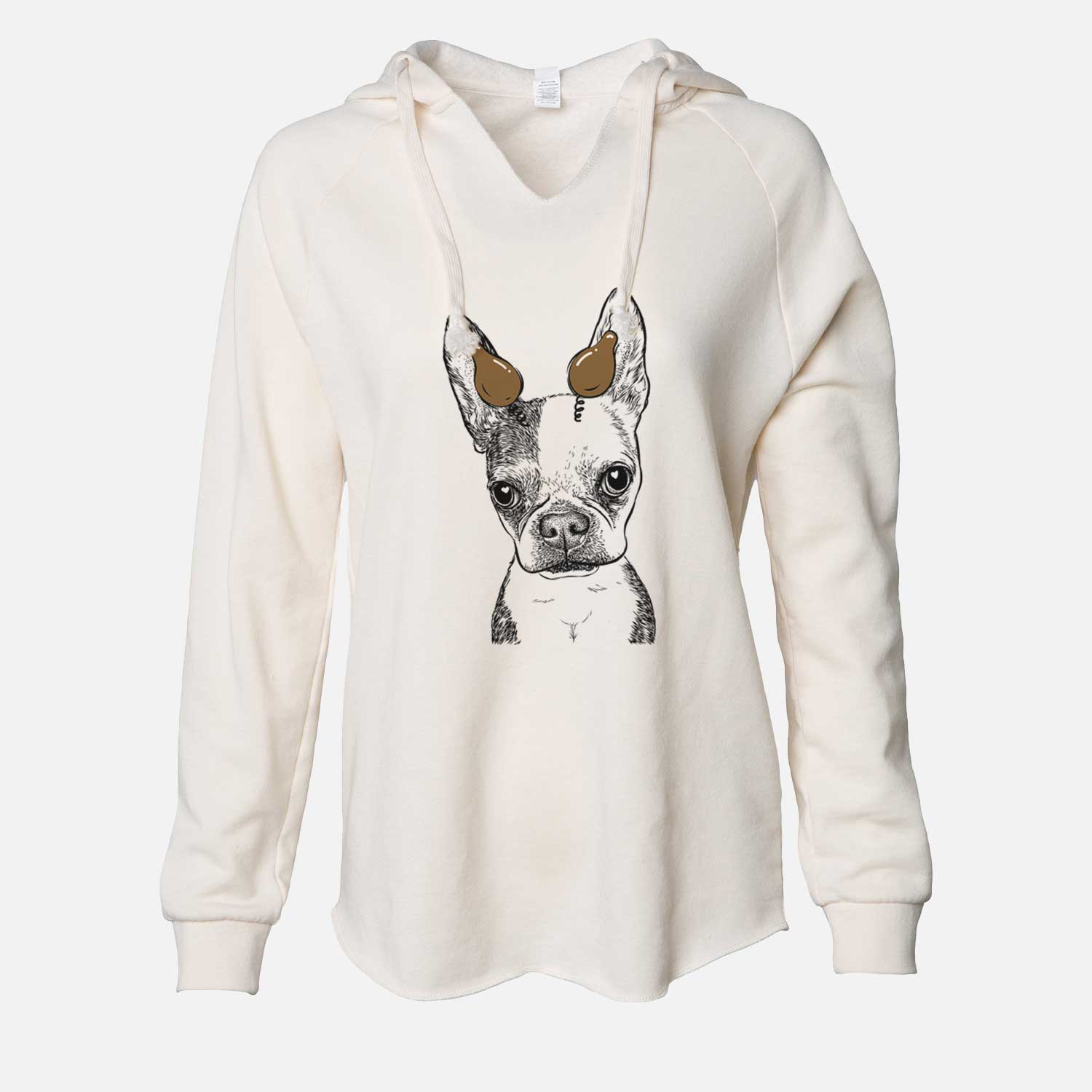 Thanksgiving Daisy the Boston Terrier - Cali Wave Hooded Sweatshirt