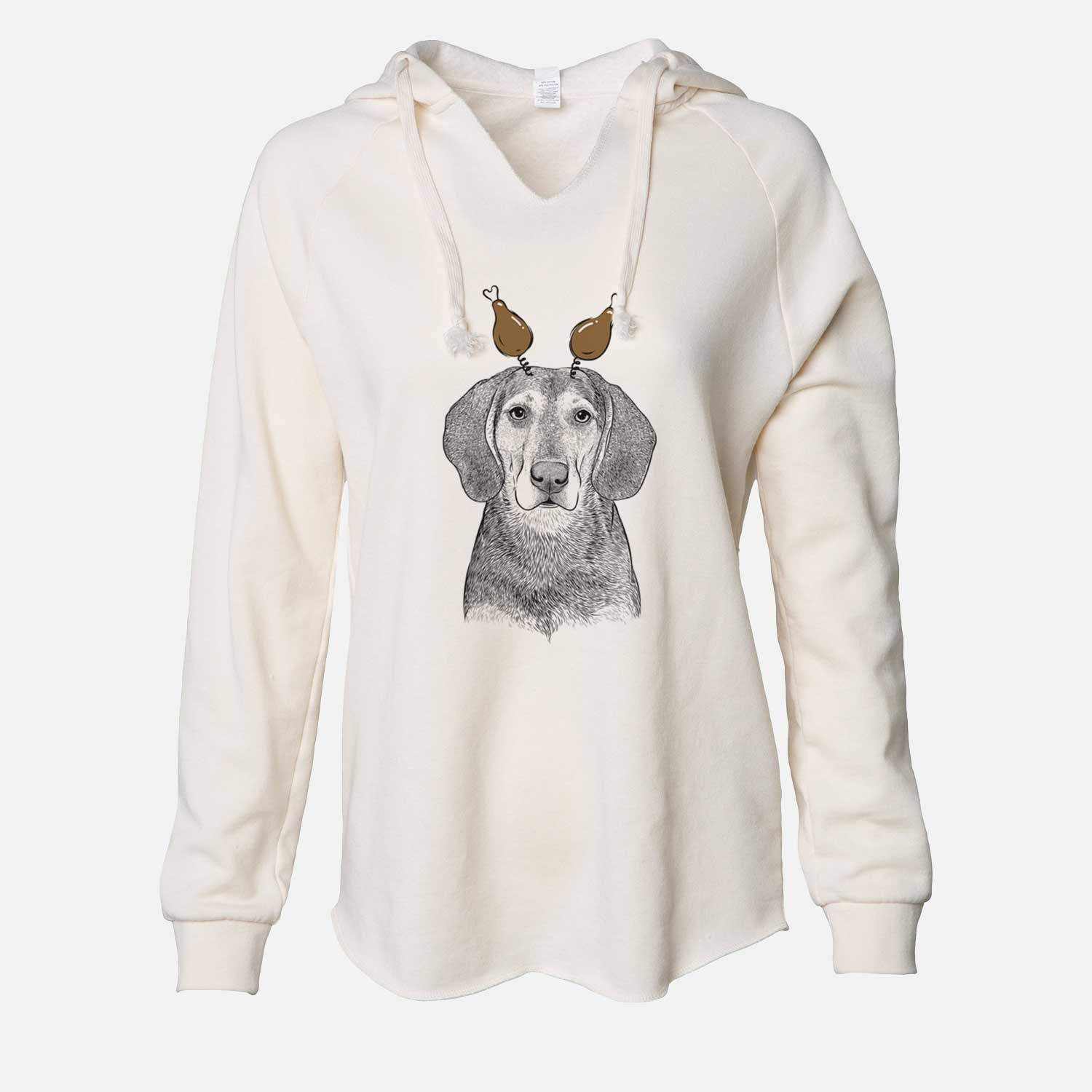 Thanksgiving Daisy the Hound Mix - Cali Wave Hooded Sweatshirt
