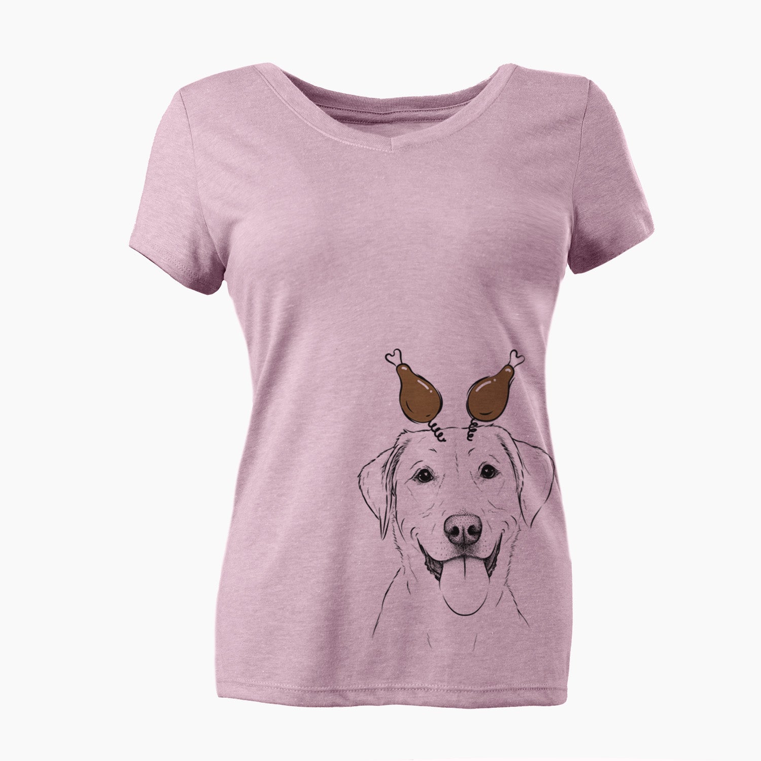 Thanksgiving Daisy the Labrador Retriever - Women's Perfect V-neck Shirt