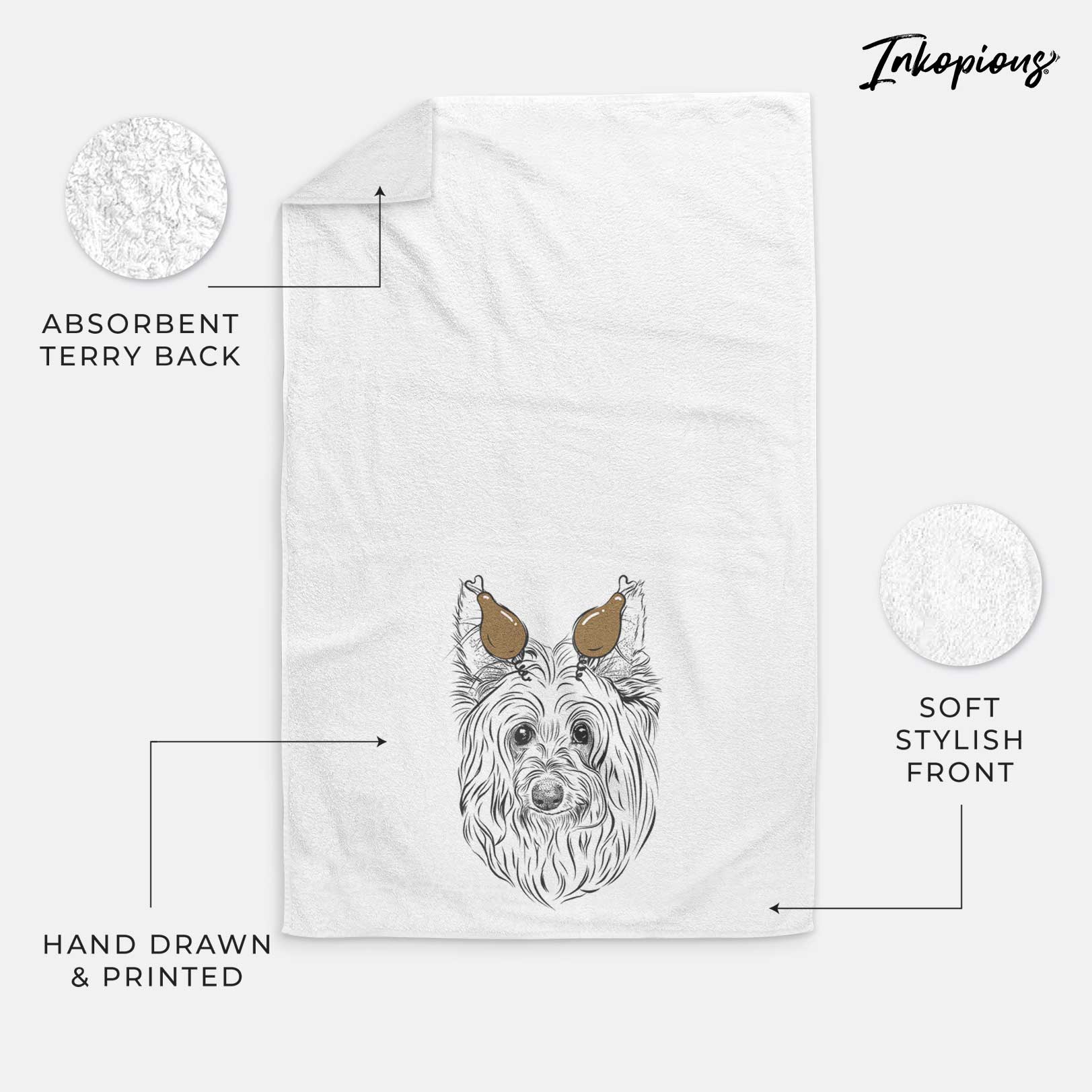 Daisy May the Silky Terrier Decorative Hand Towel