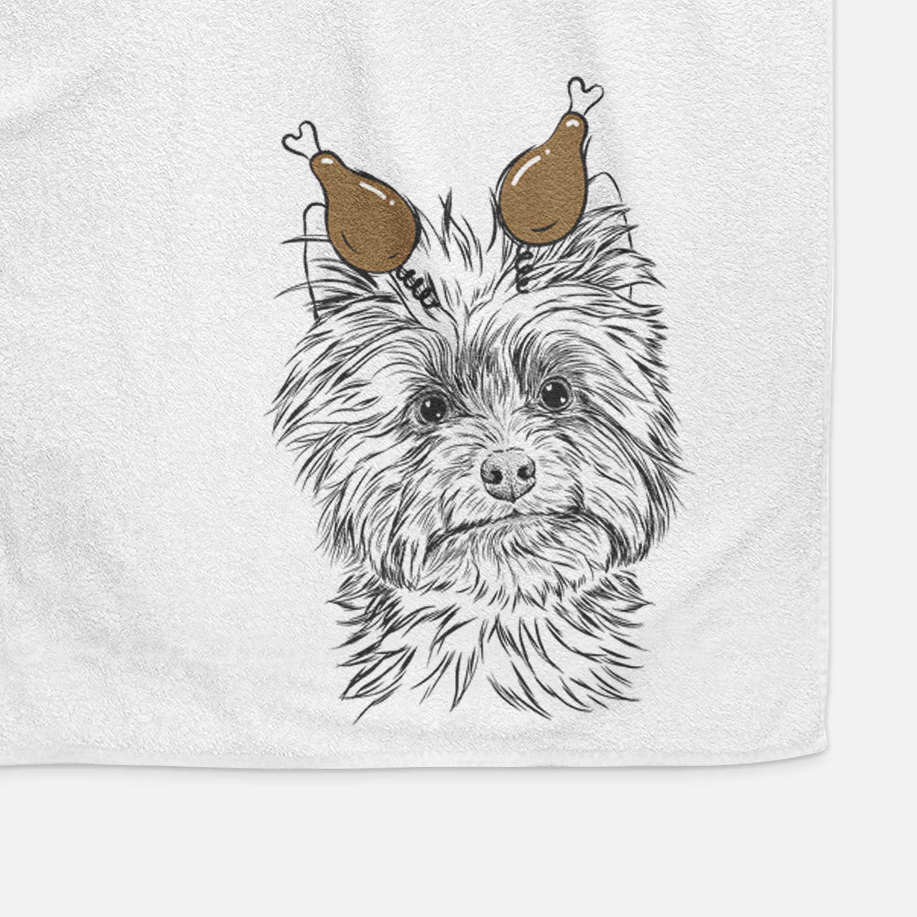 Dakota the Yorkshire Terrier Decorative Hand Towel