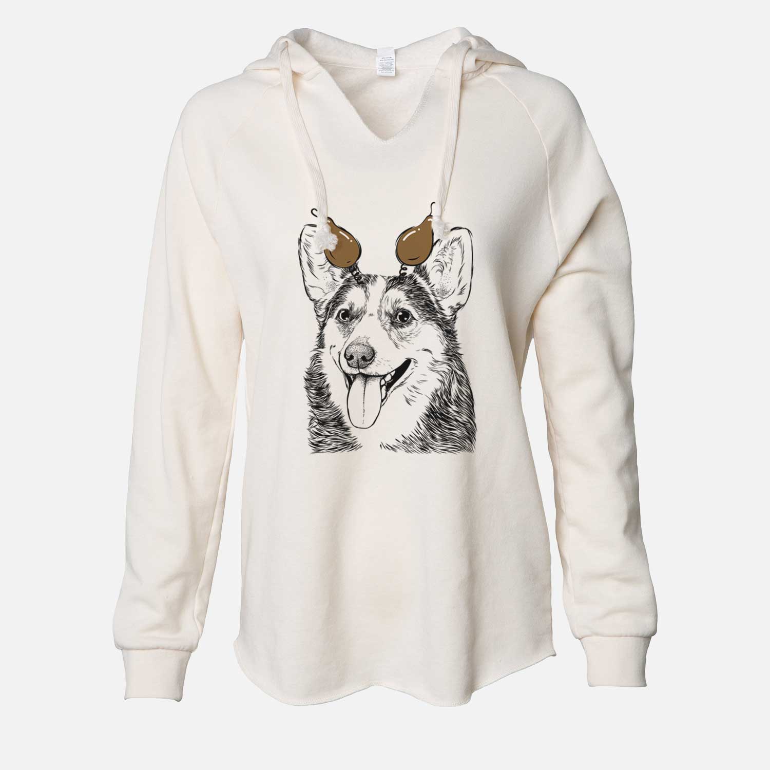 Thanksgiving Darma the Corgi - Cali Wave Hooded Sweatshirt