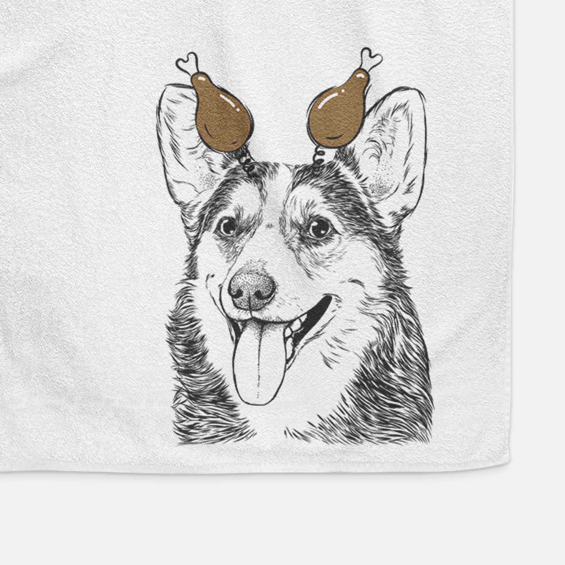 Darma the Corgi Decorative Hand Towel