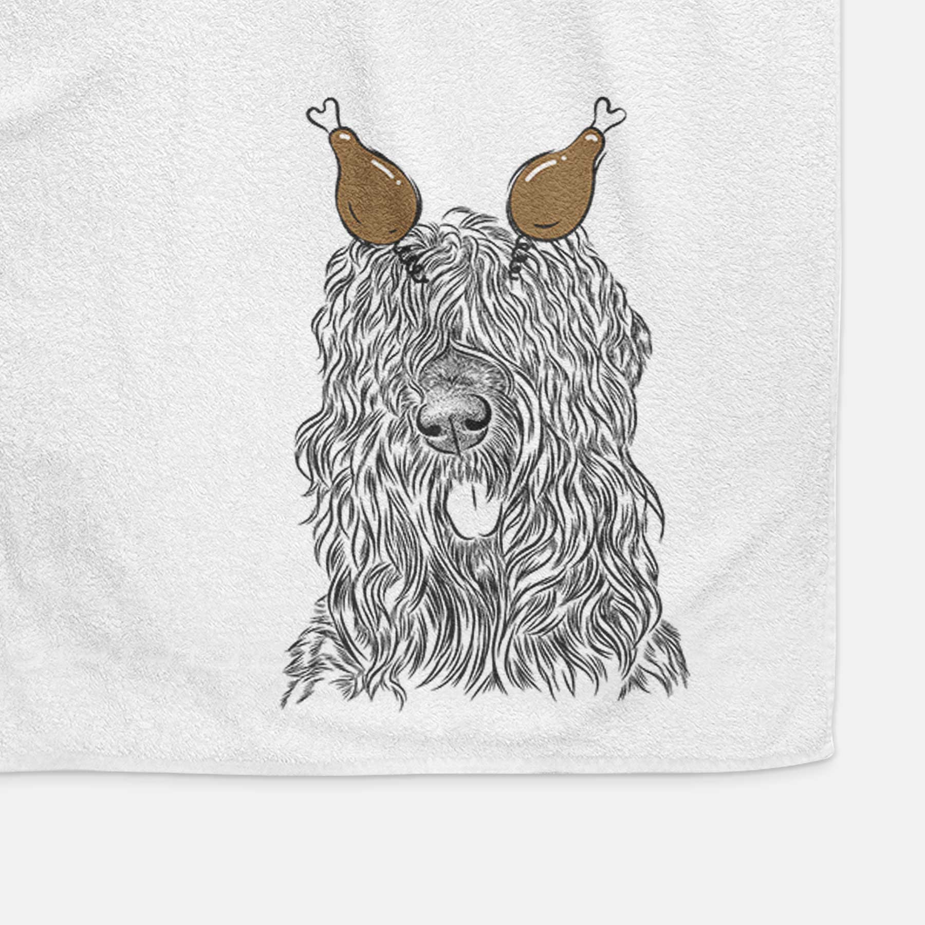 Darryl the Black Russian Terrier Decorative Hand Towel