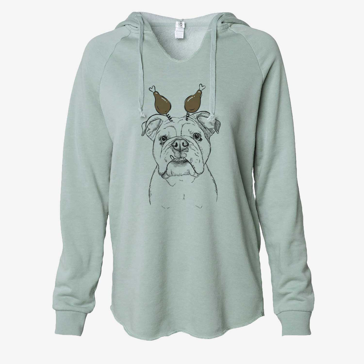 Thanksgiving Dazy the English Bulldog - Cali Wave Hooded Sweatshirt