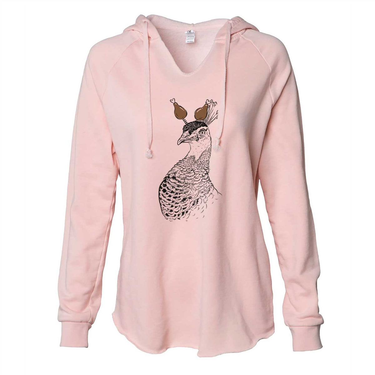 Thanksgiving Dee the Peahen - Cali Wave Hooded Sweatshirt