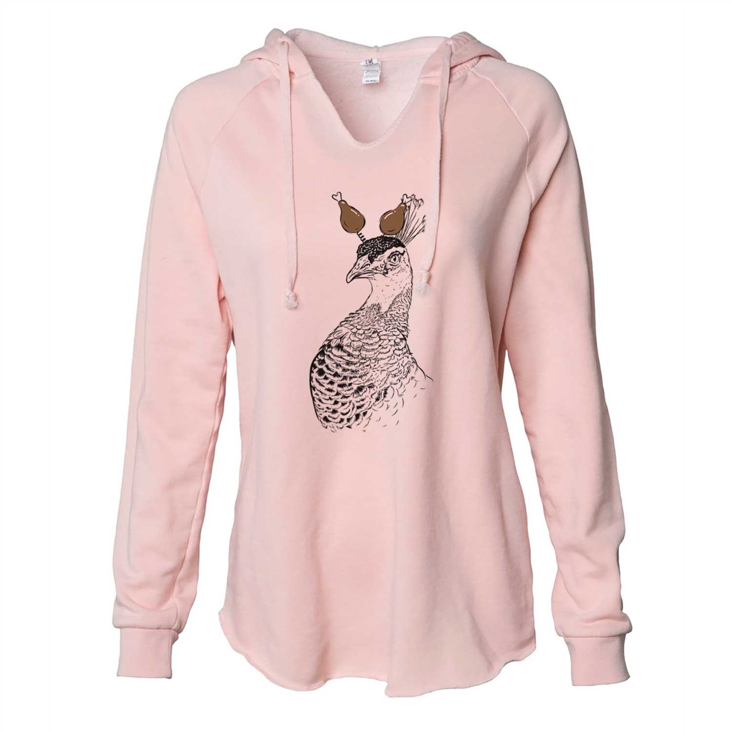 Thanksgiving Dee the Peahen - Cali Wave Hooded Sweatshirt