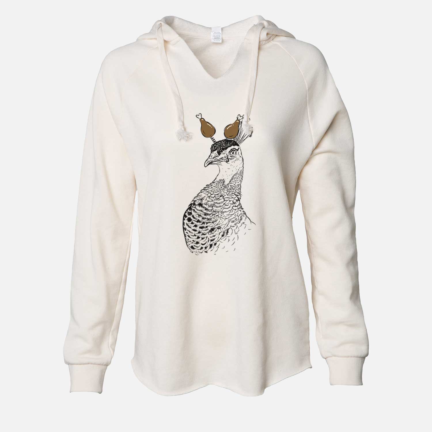 Thanksgiving Dee the Peahen - Cali Wave Hooded Sweatshirt