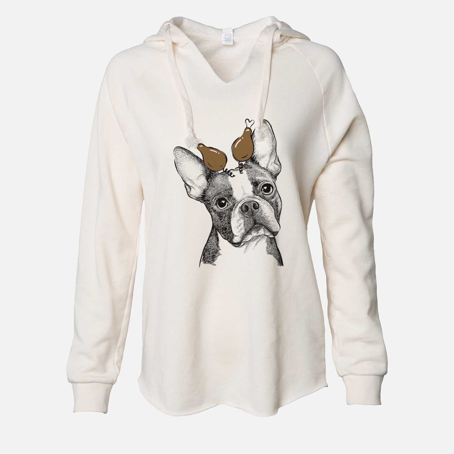 Thanksgiving Dee Dee the Boston Terrier - Cali Wave Hooded Sweatshirt